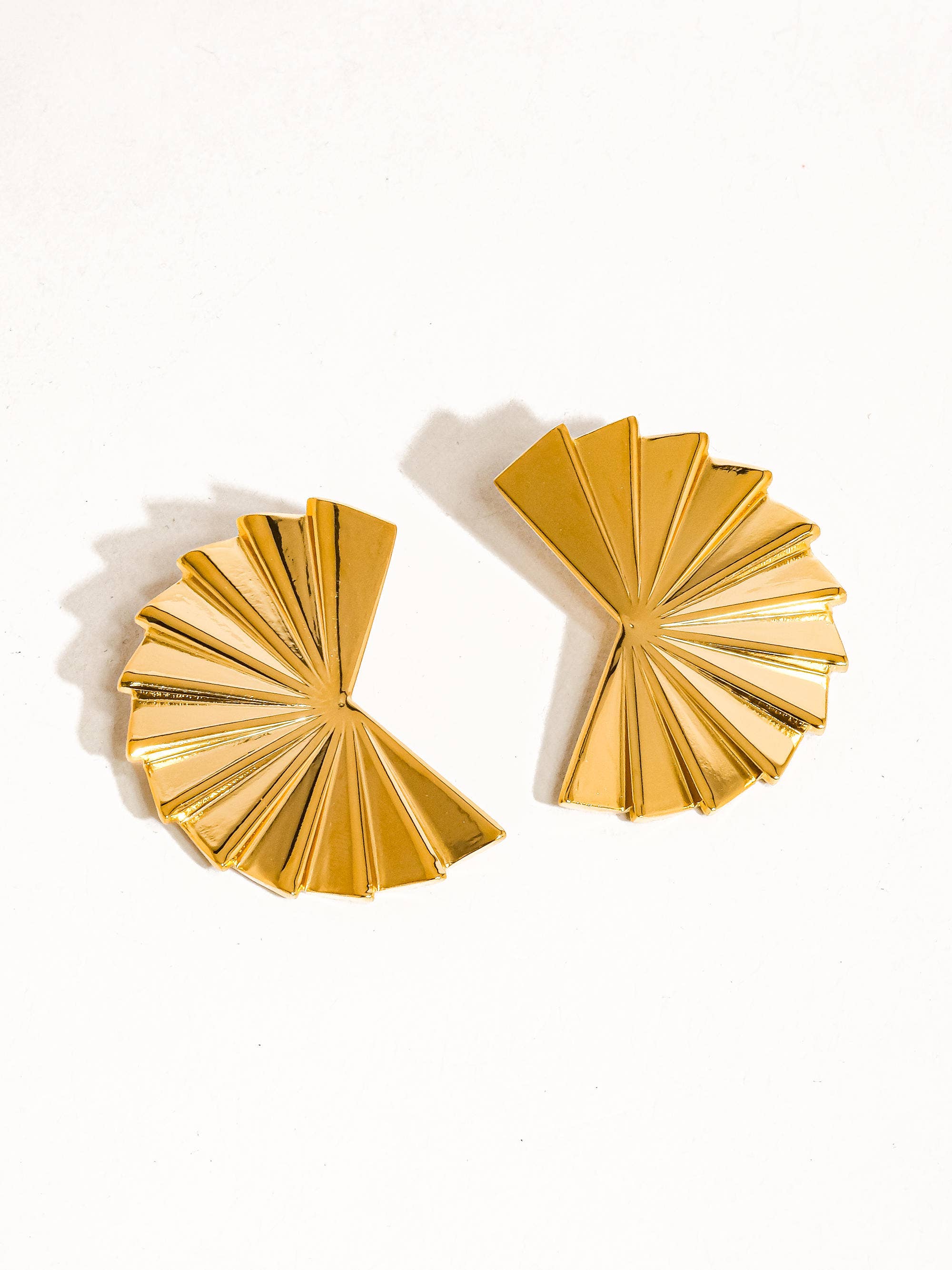 Callista Folded Fan Earrings