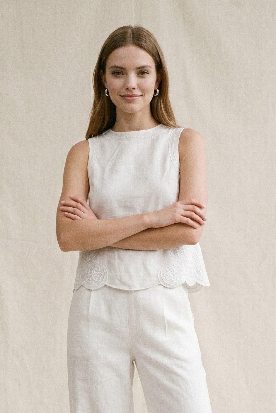 Loren Embroidered Top
