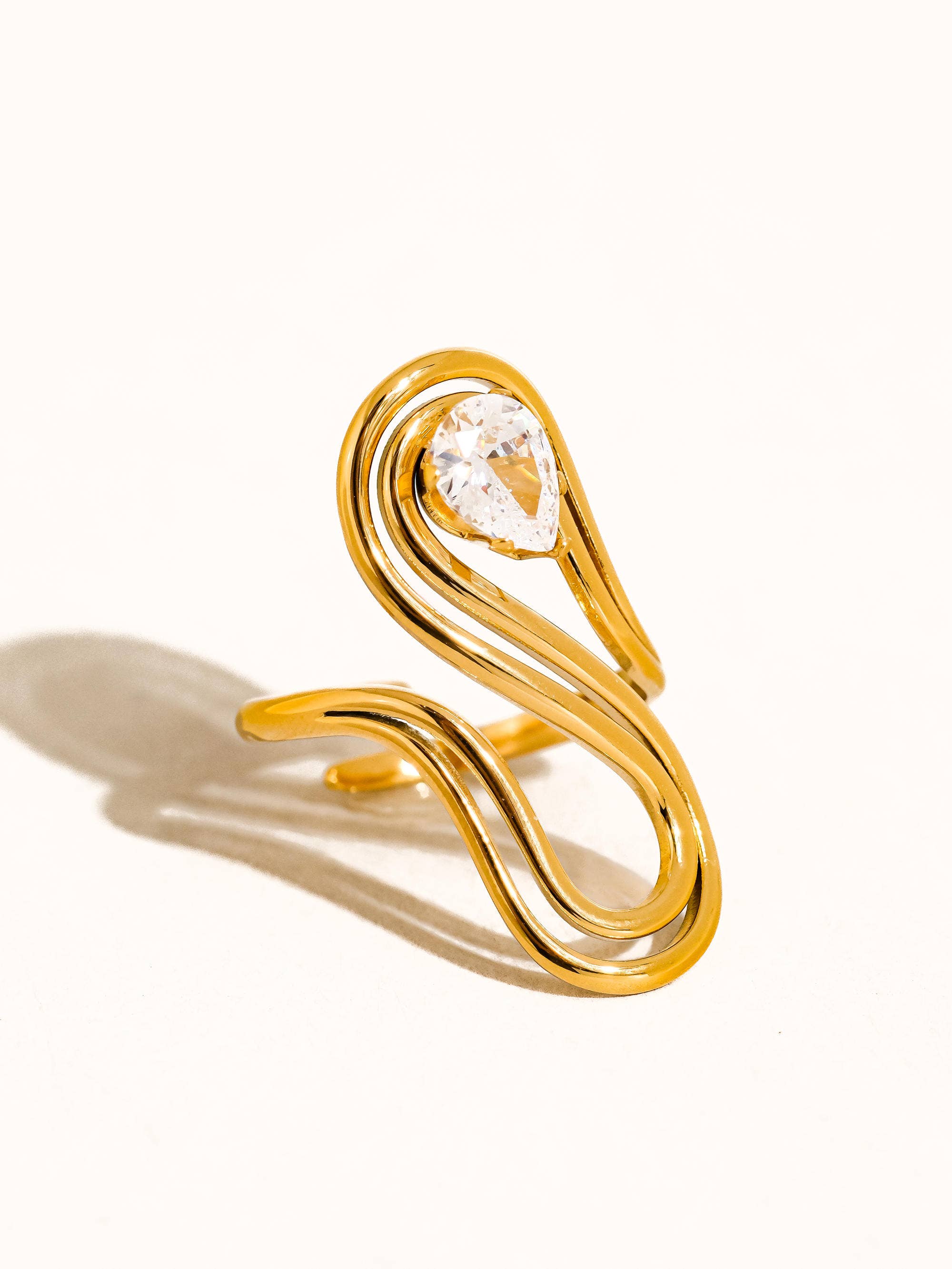 Esme Abstract Oval CZ Ring