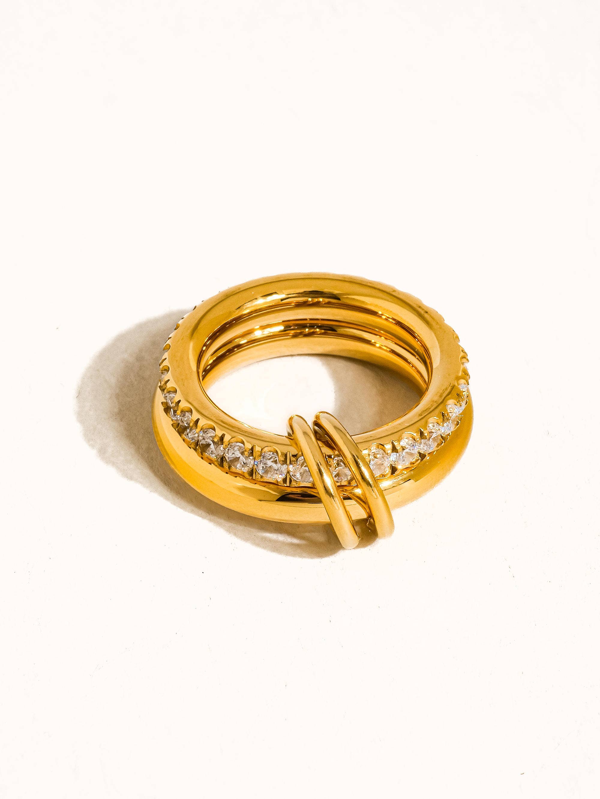 Mirelli CZ Double Hoop Ring