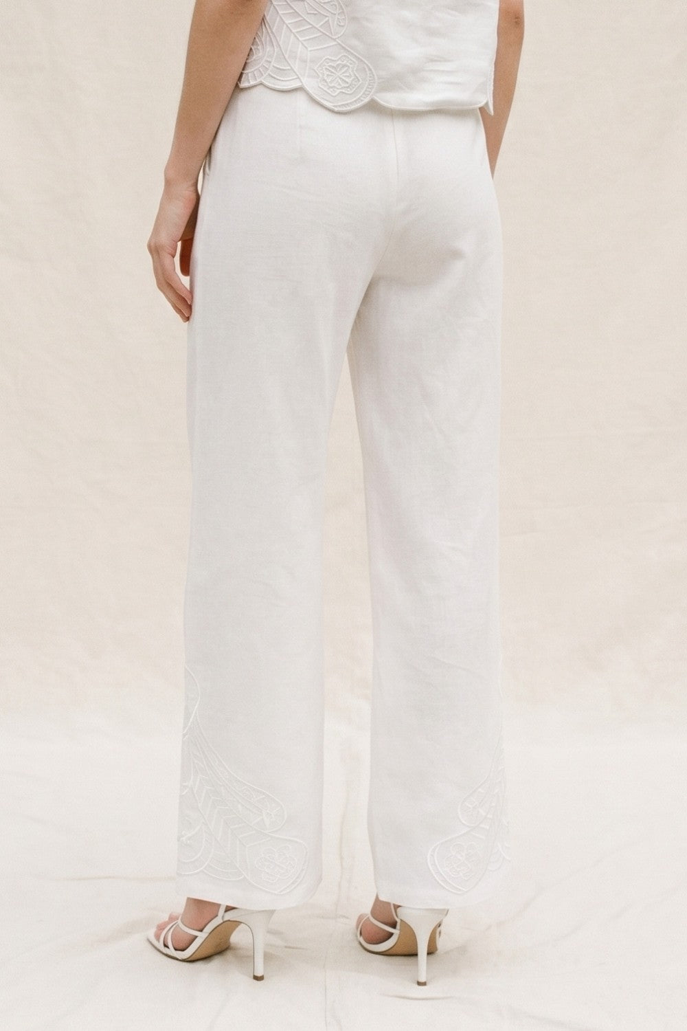 Loren Embroidered Wide Leg Pants