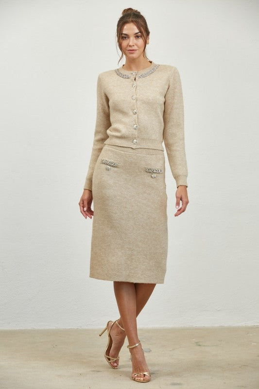 Claire Embellished Knit Cardigan