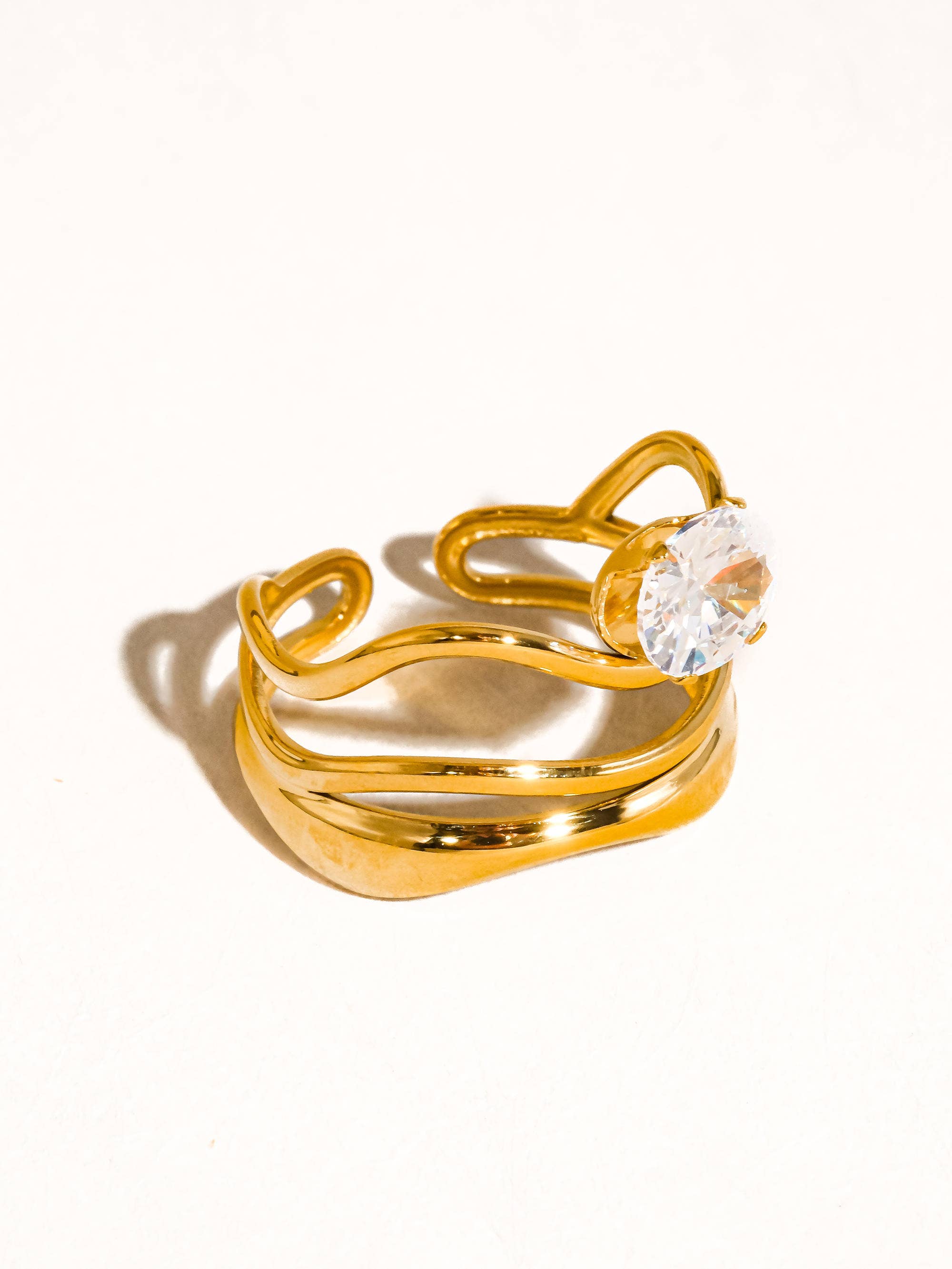 Isadora Abstract CZ Ring - Size 7