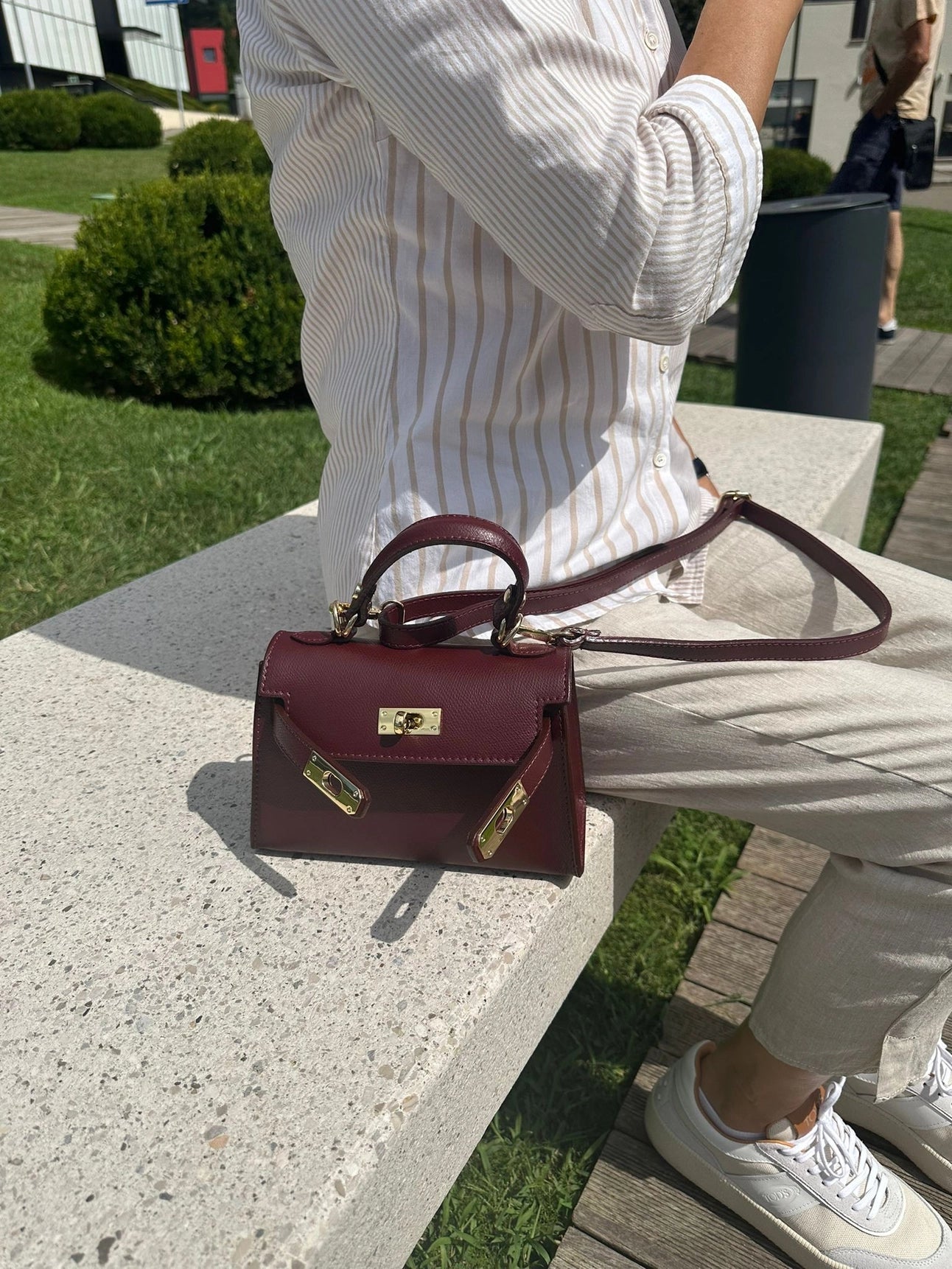 Mini Kallie Genuine Leather Bag in Light Blue