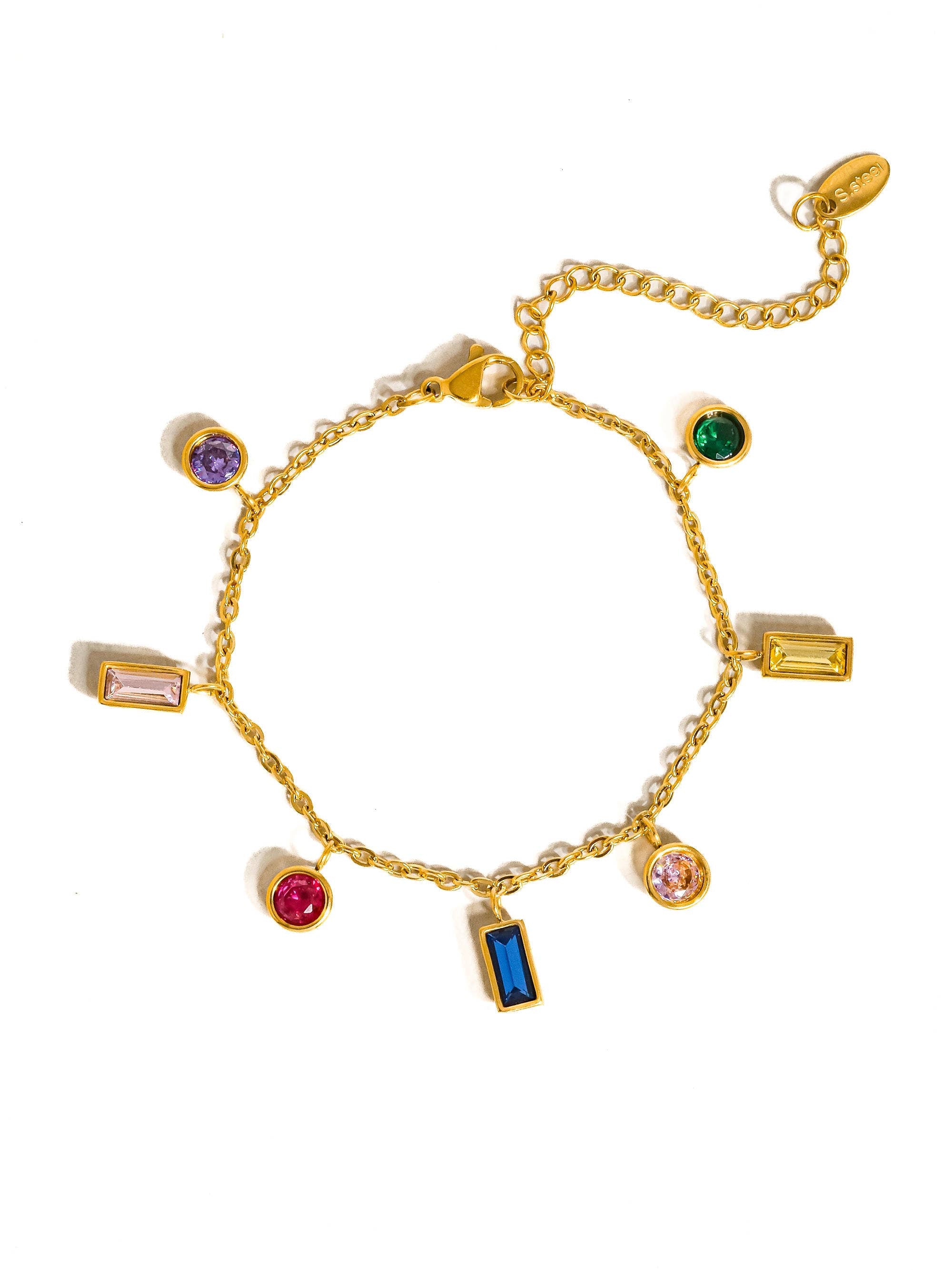 Daphne Multi CZ Tassel Bracelet