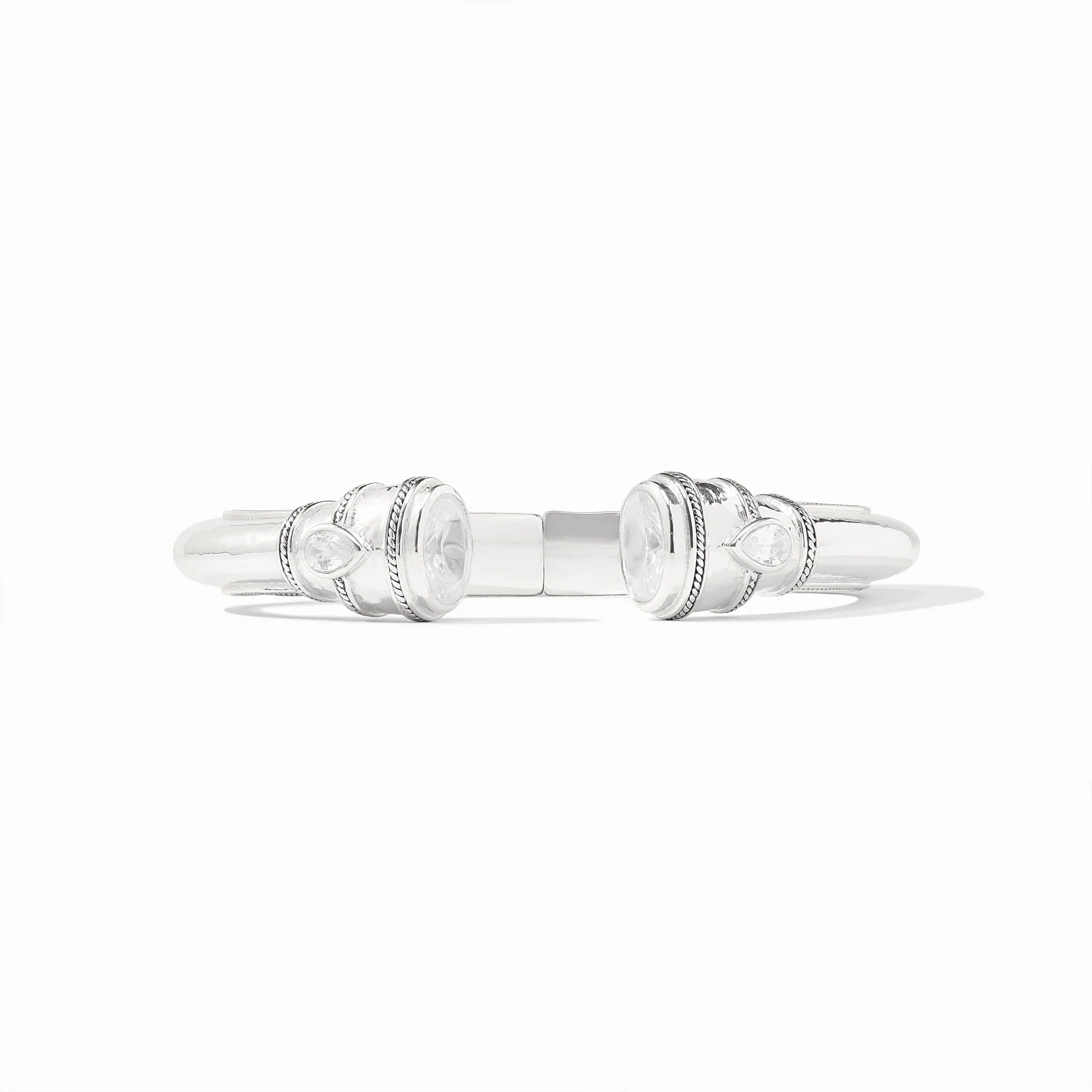 Cannes Demi Cuff in Silver Cubic Zirconia