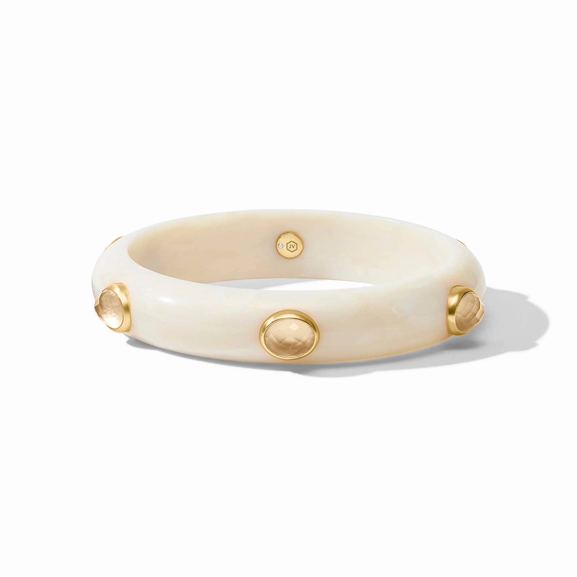 Carnaby Stone Bangle Iridescent Champagne