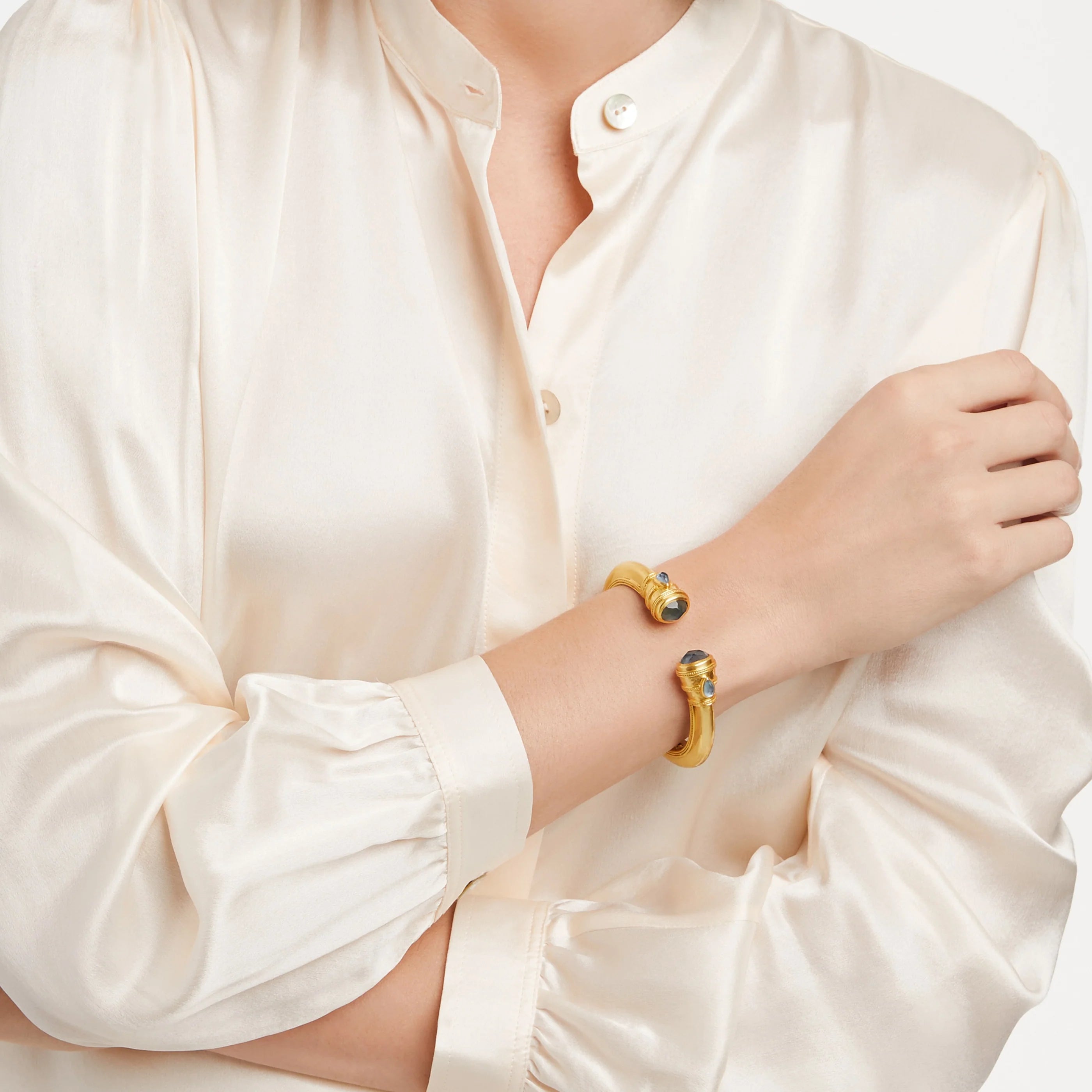 Cannes Demi Cuff Gold Iridescent Champagne