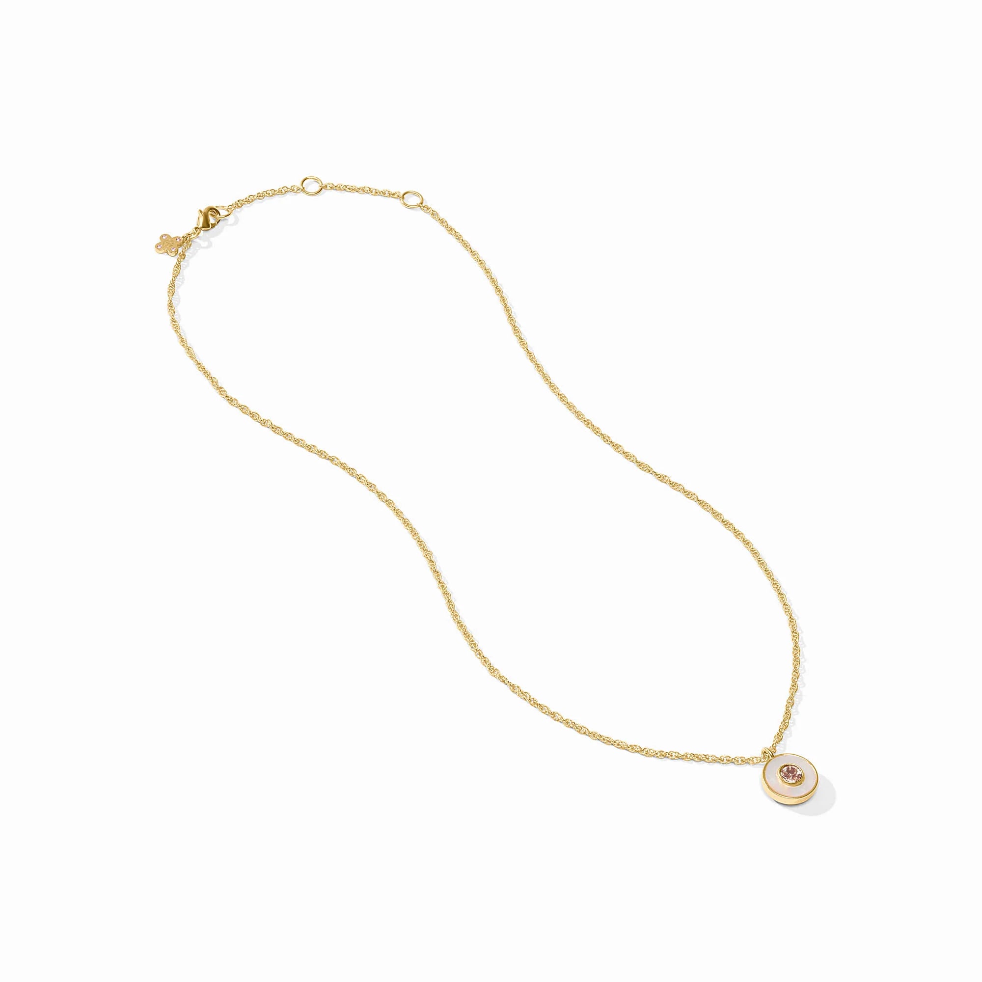 Colette Circle Delicate Necklace Champagne