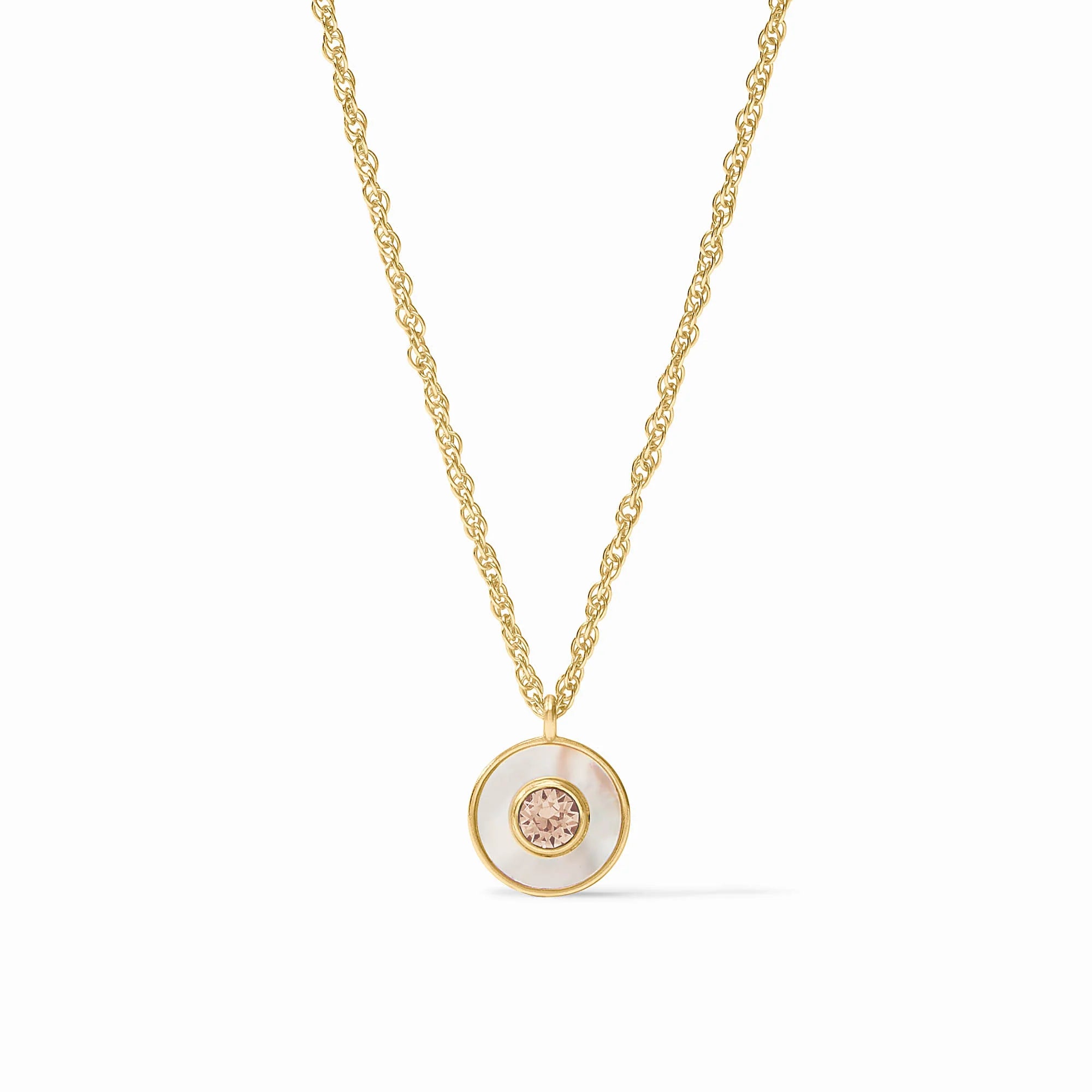 Colette Circle Delicate Necklace Champagne