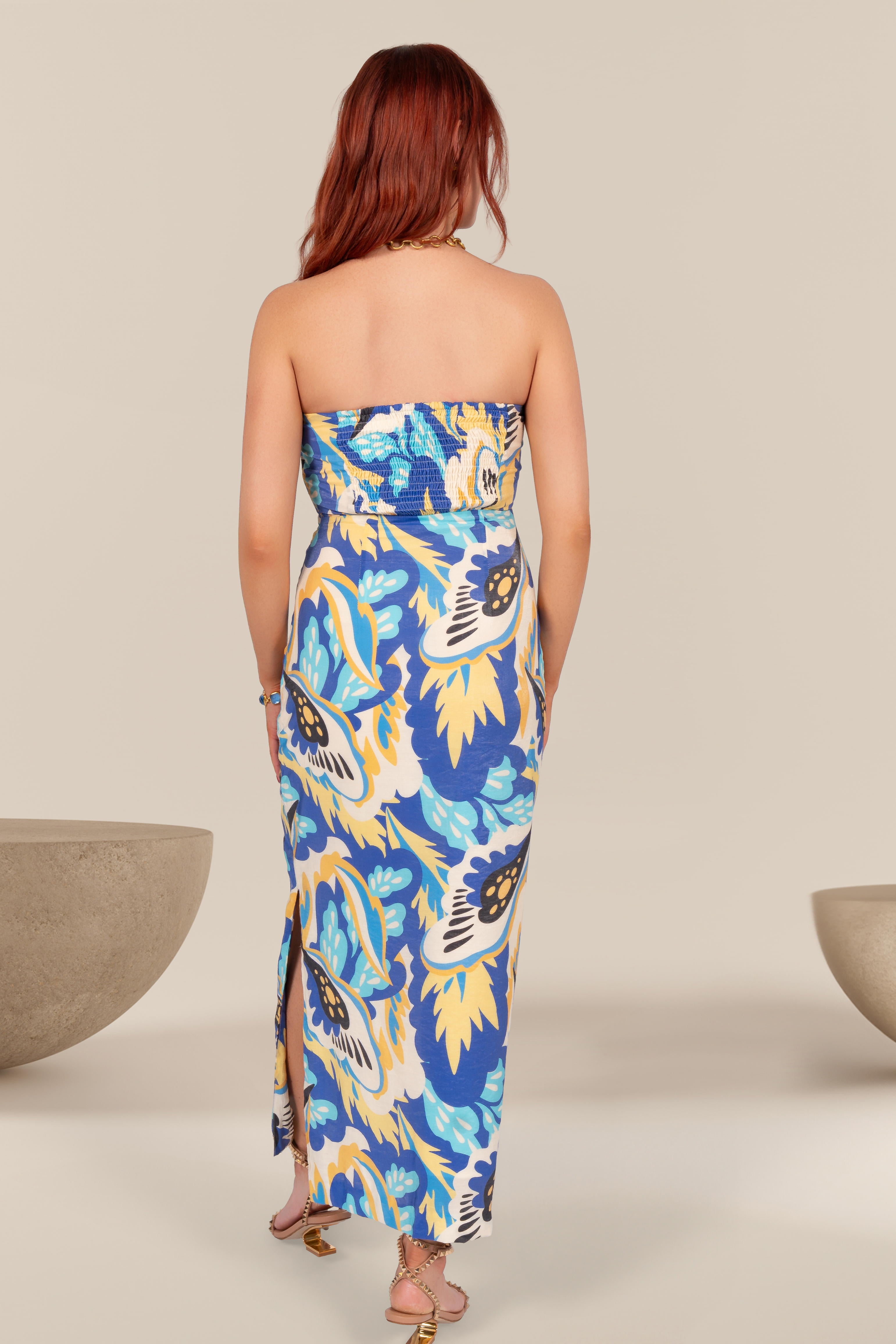 Mira Strapless Midi Dress