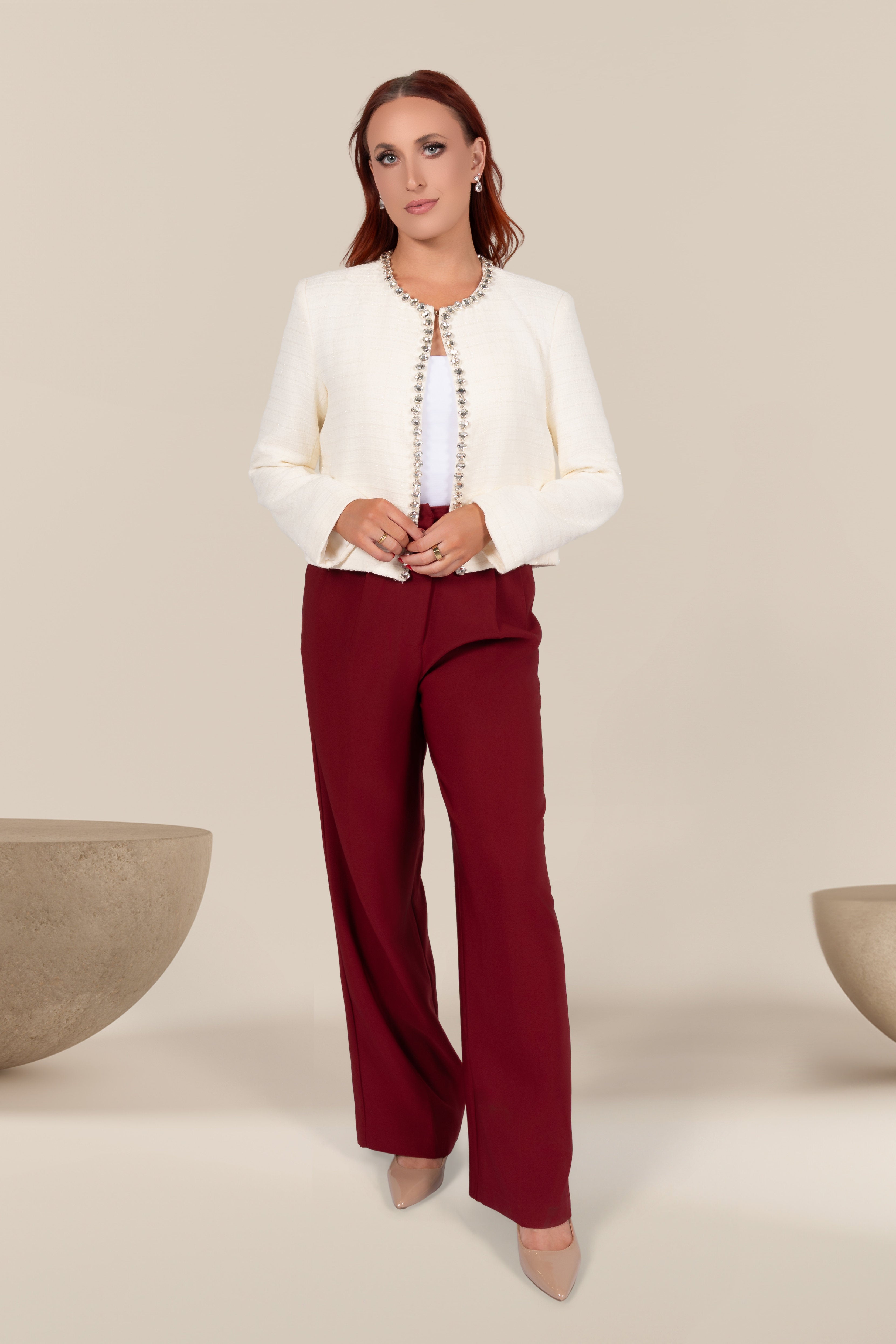 Marseille Rhinestone Trim Jacket