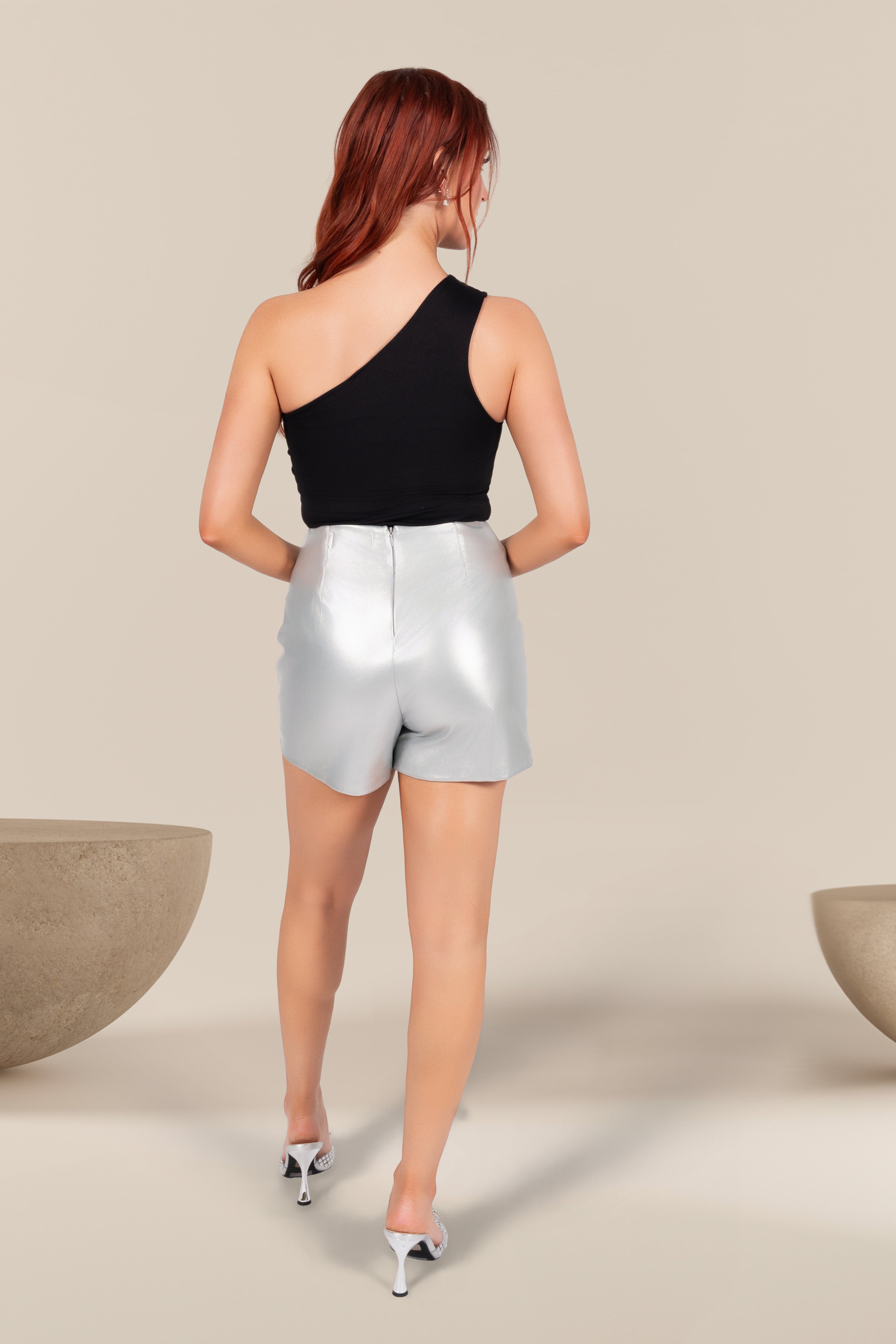 Addison Silver Embellished Shorts