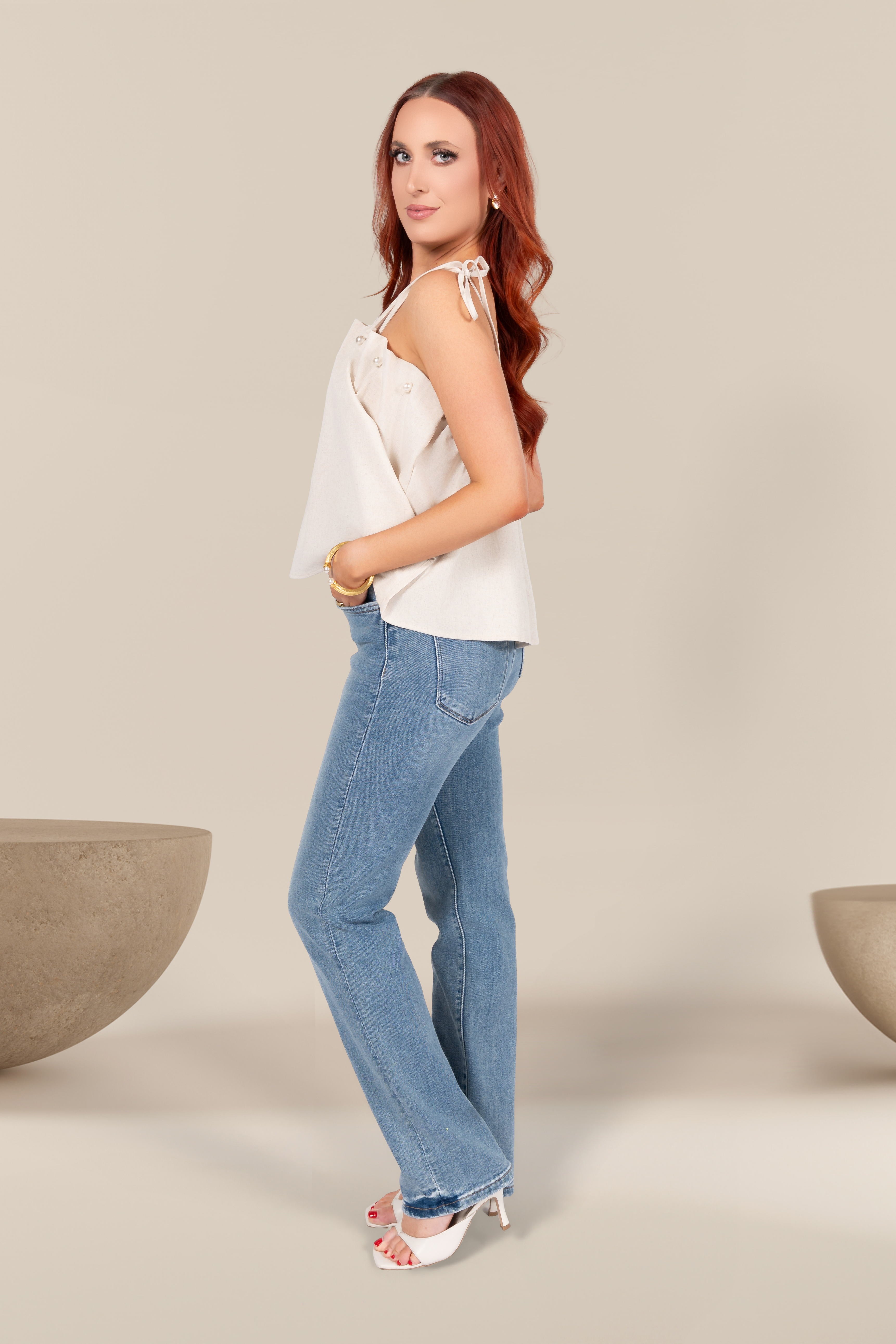 Riley High Rise Straight Jean