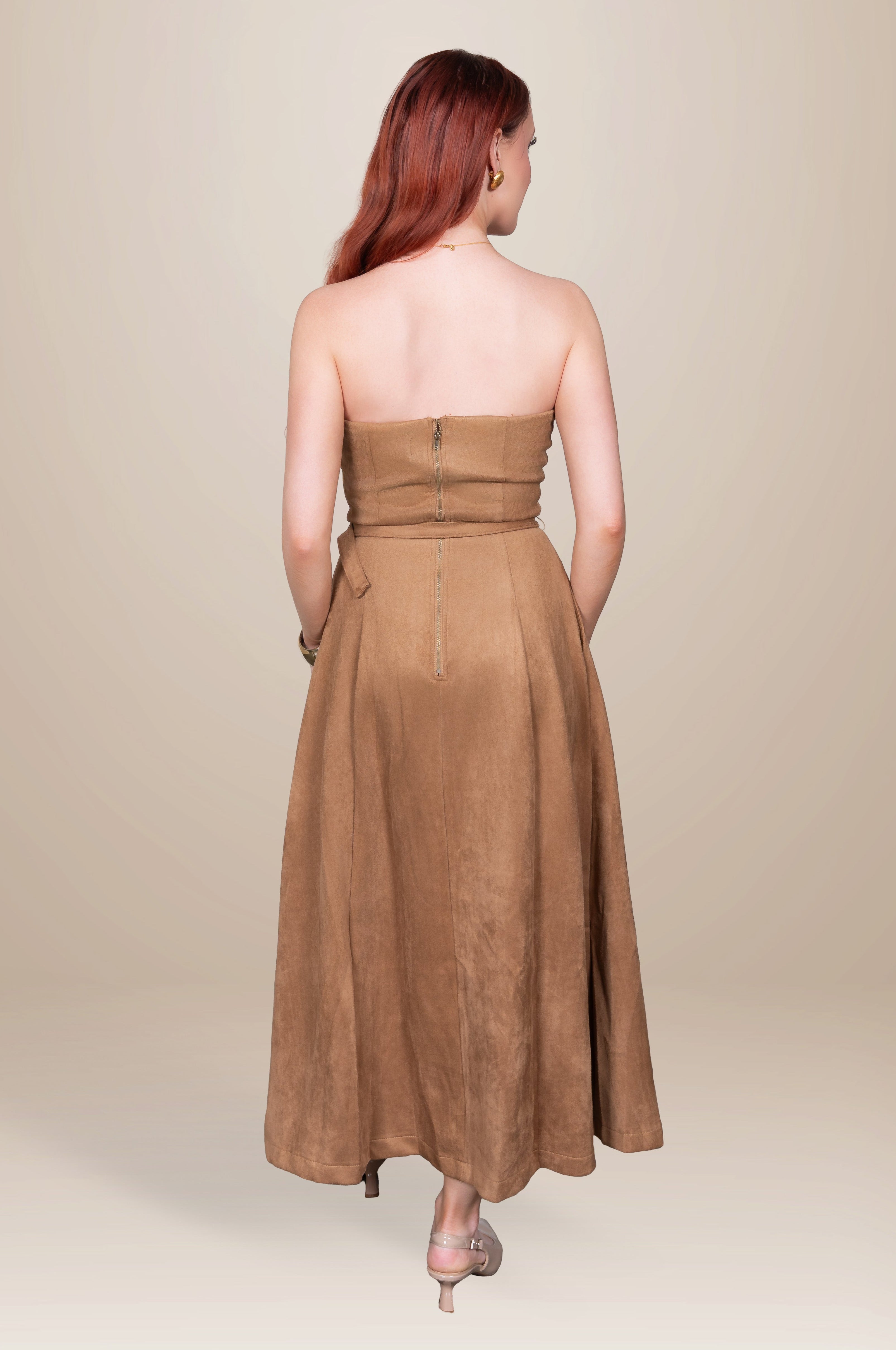 Maeve Suede Midi Dress