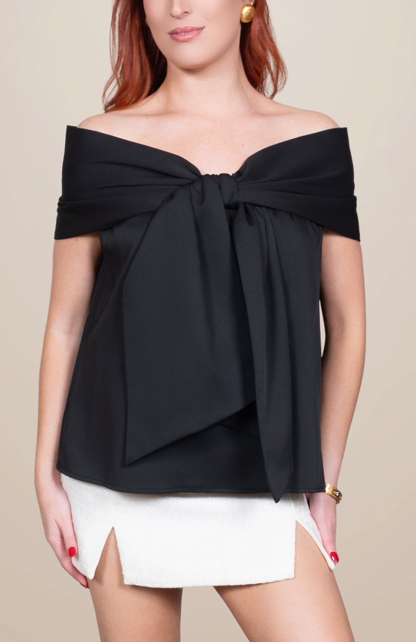 Juliette Bow Off-Shoulder Top