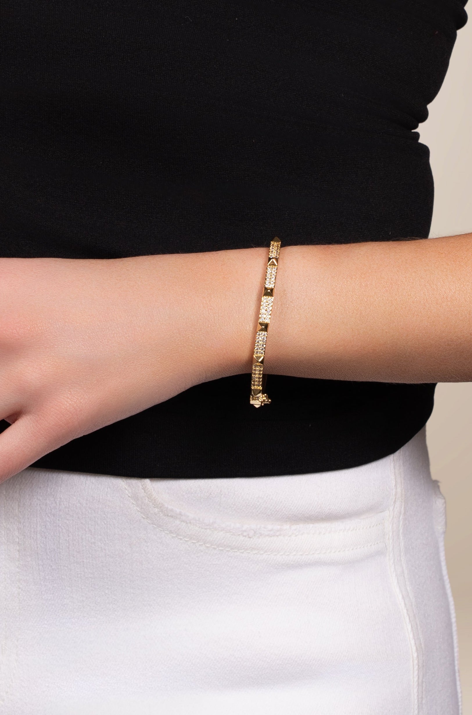 Monica Studded CZ Bangle