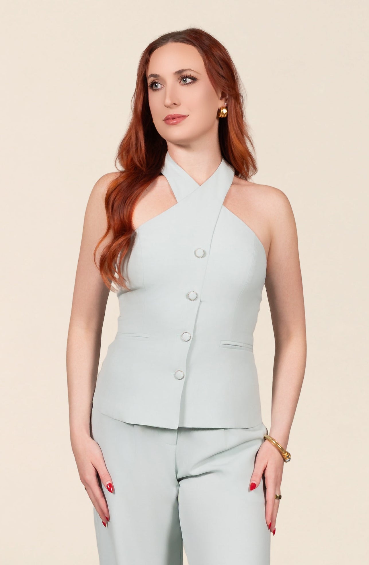 Aris Tailored Halter Top