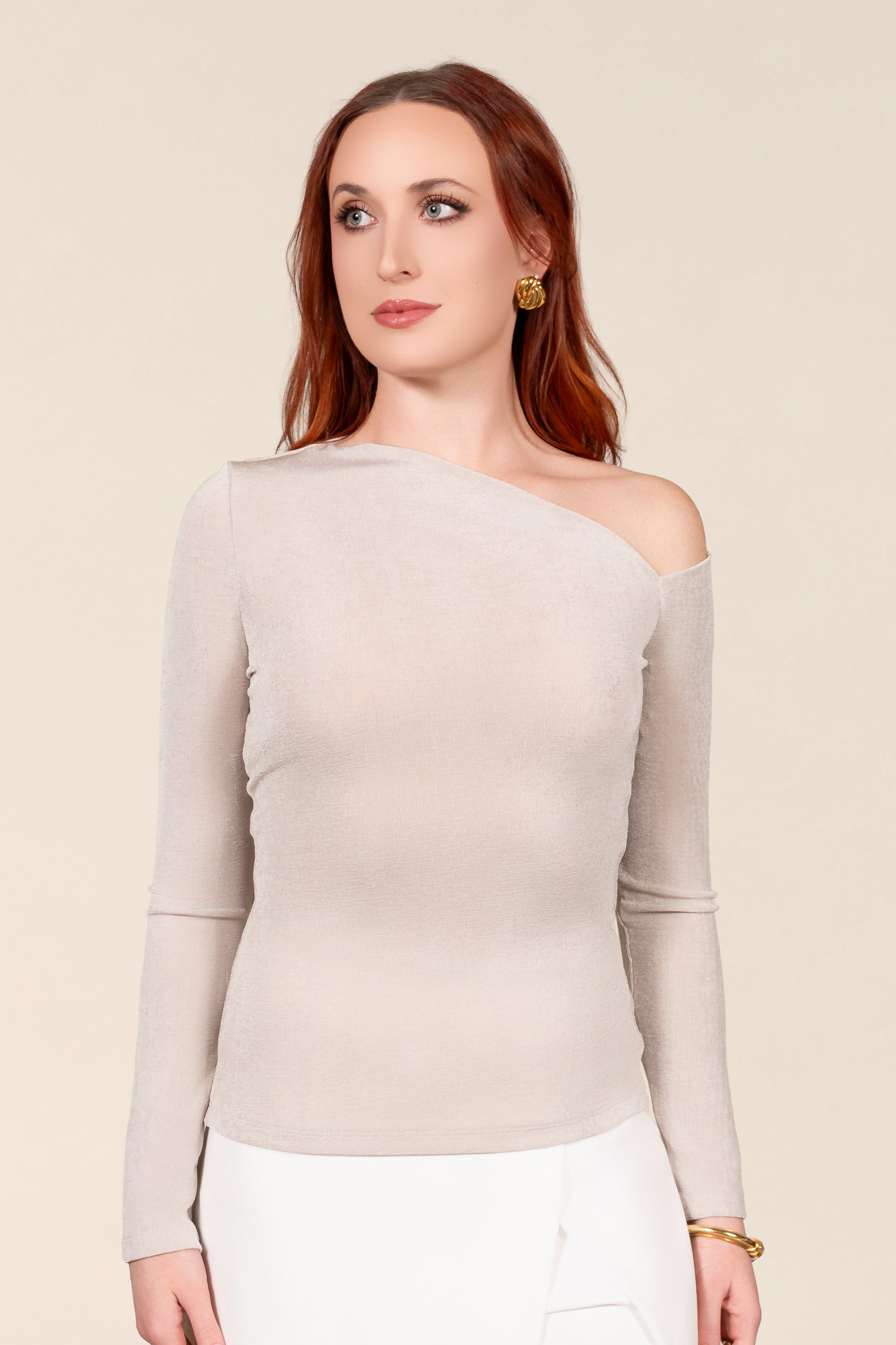 Justine Asymmetric Longsleeve Top