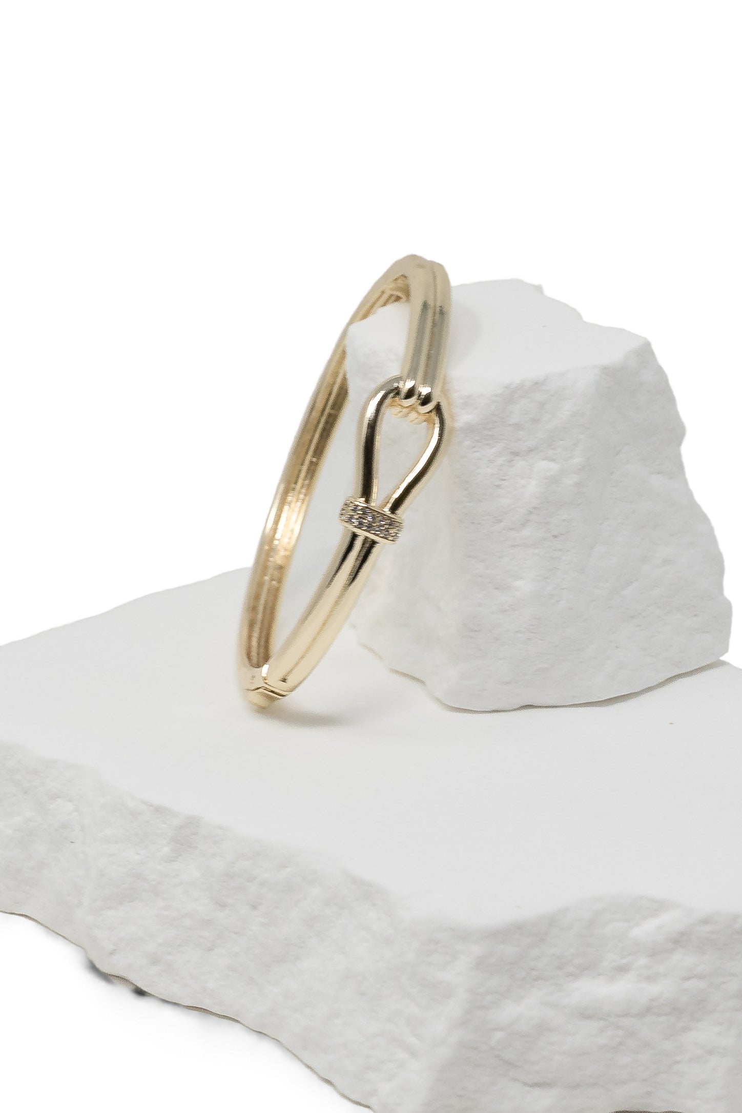 The Loop Bangle with CZ Details