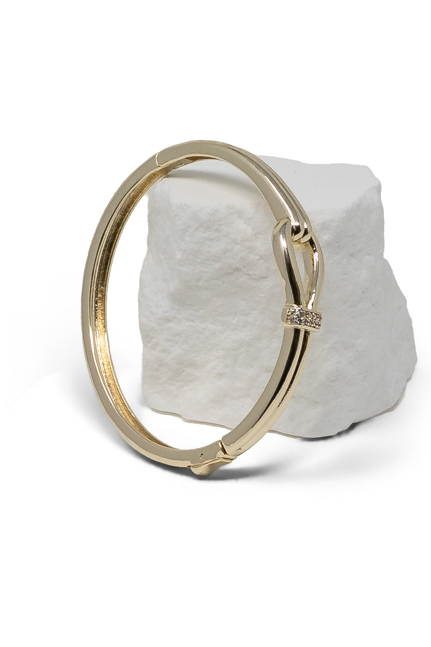 The Loop Bangle with CZ Details
