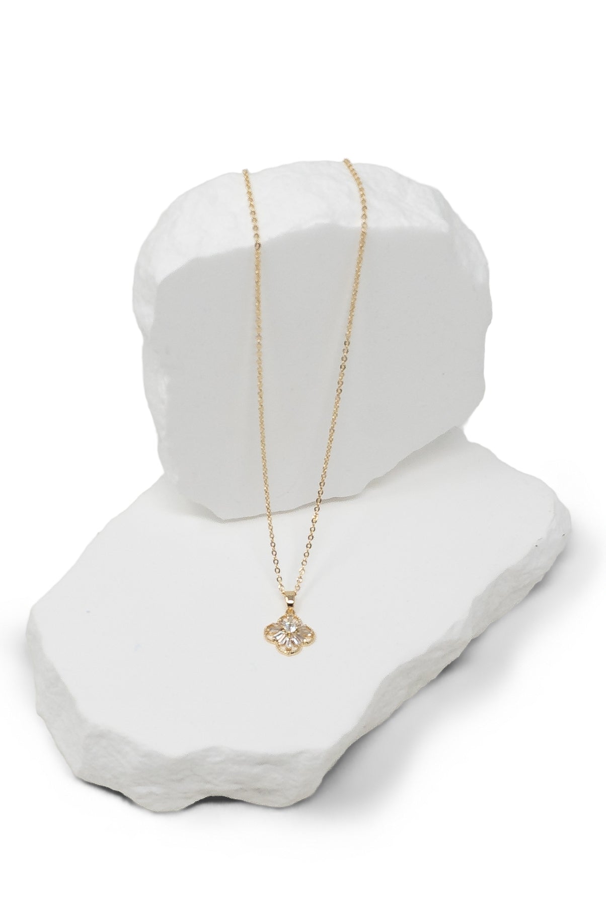 The Baguette Clover Necklace