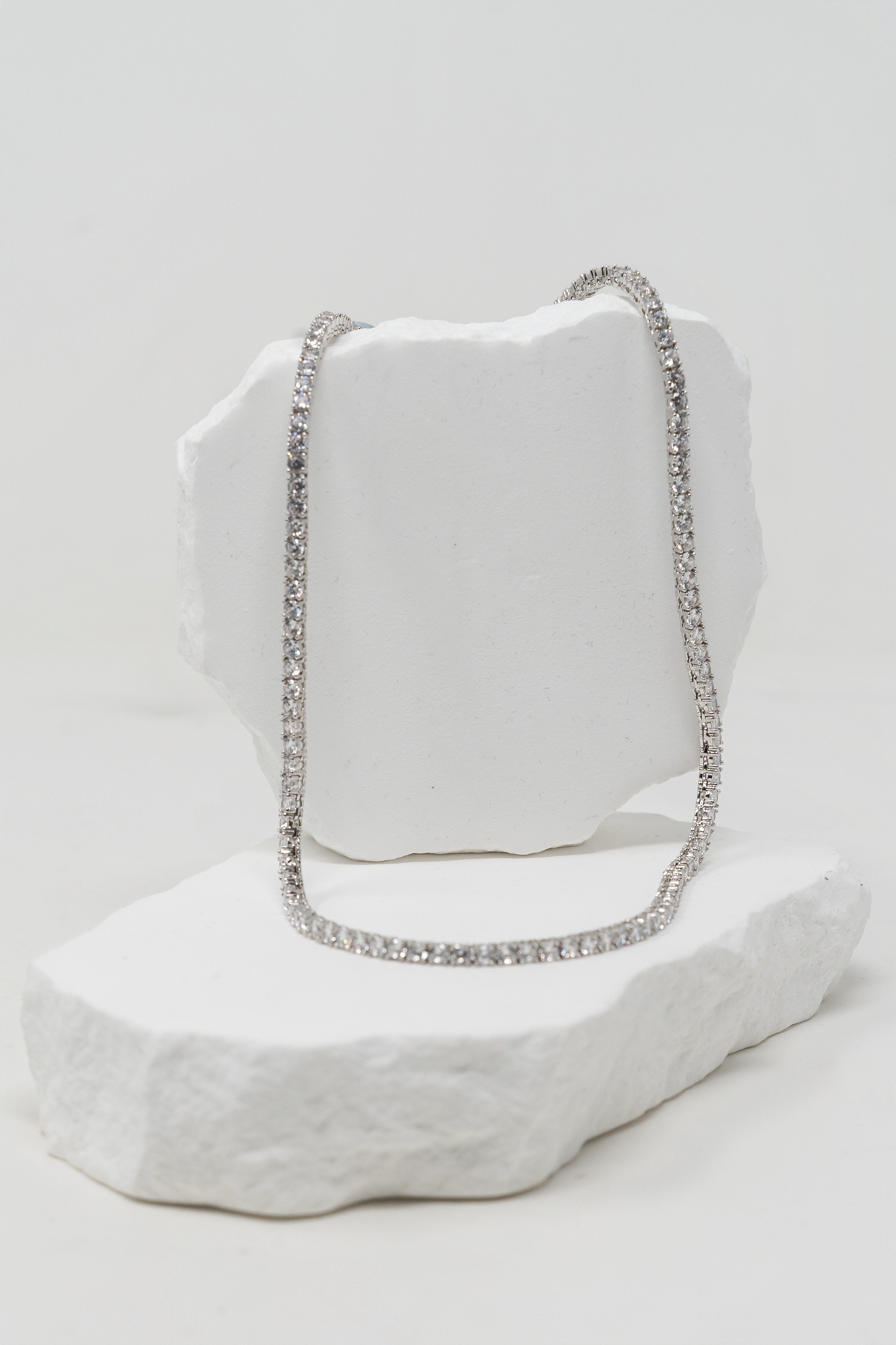 The Tennis Necklace in Silver
