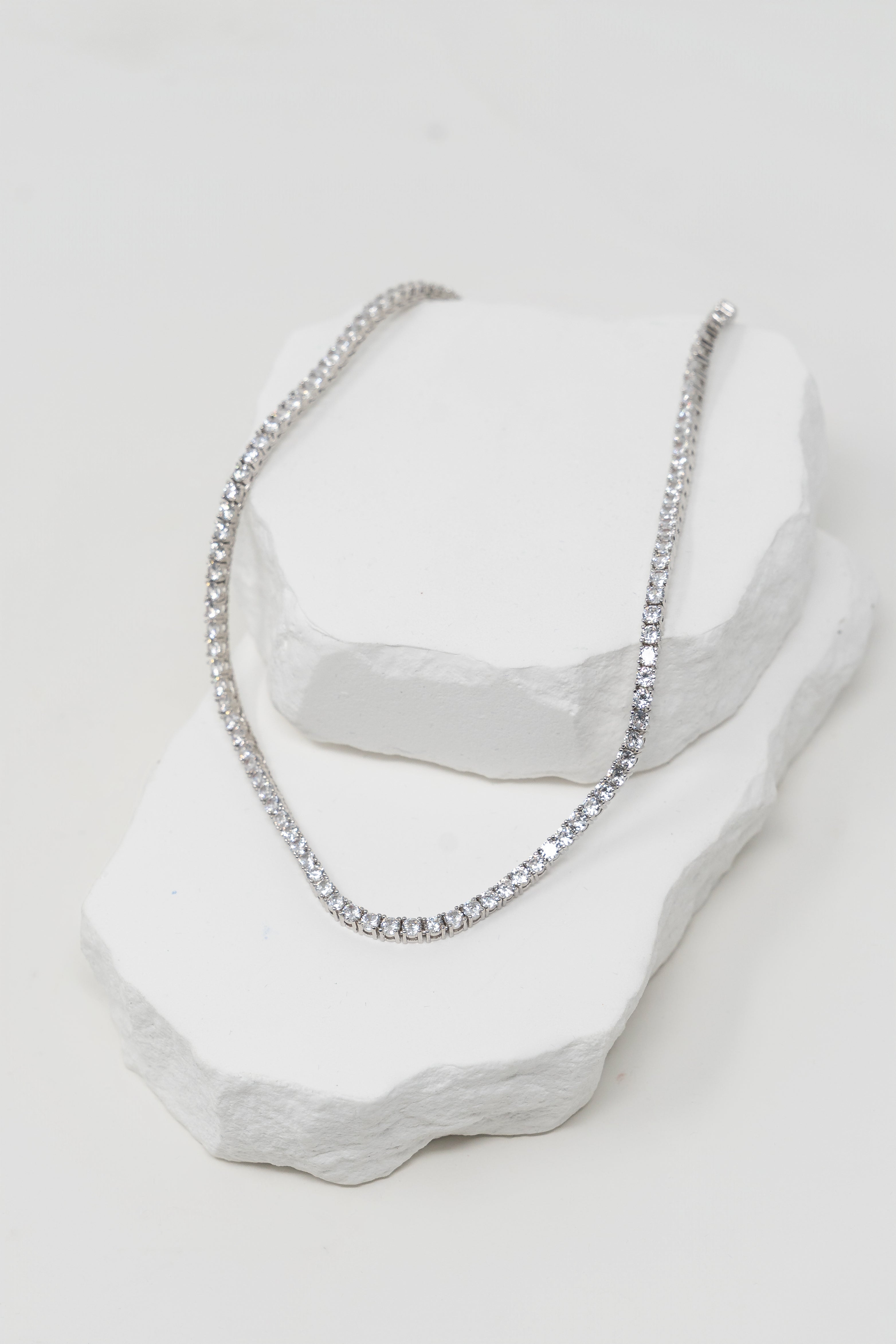 The Tennis Necklace in Silver