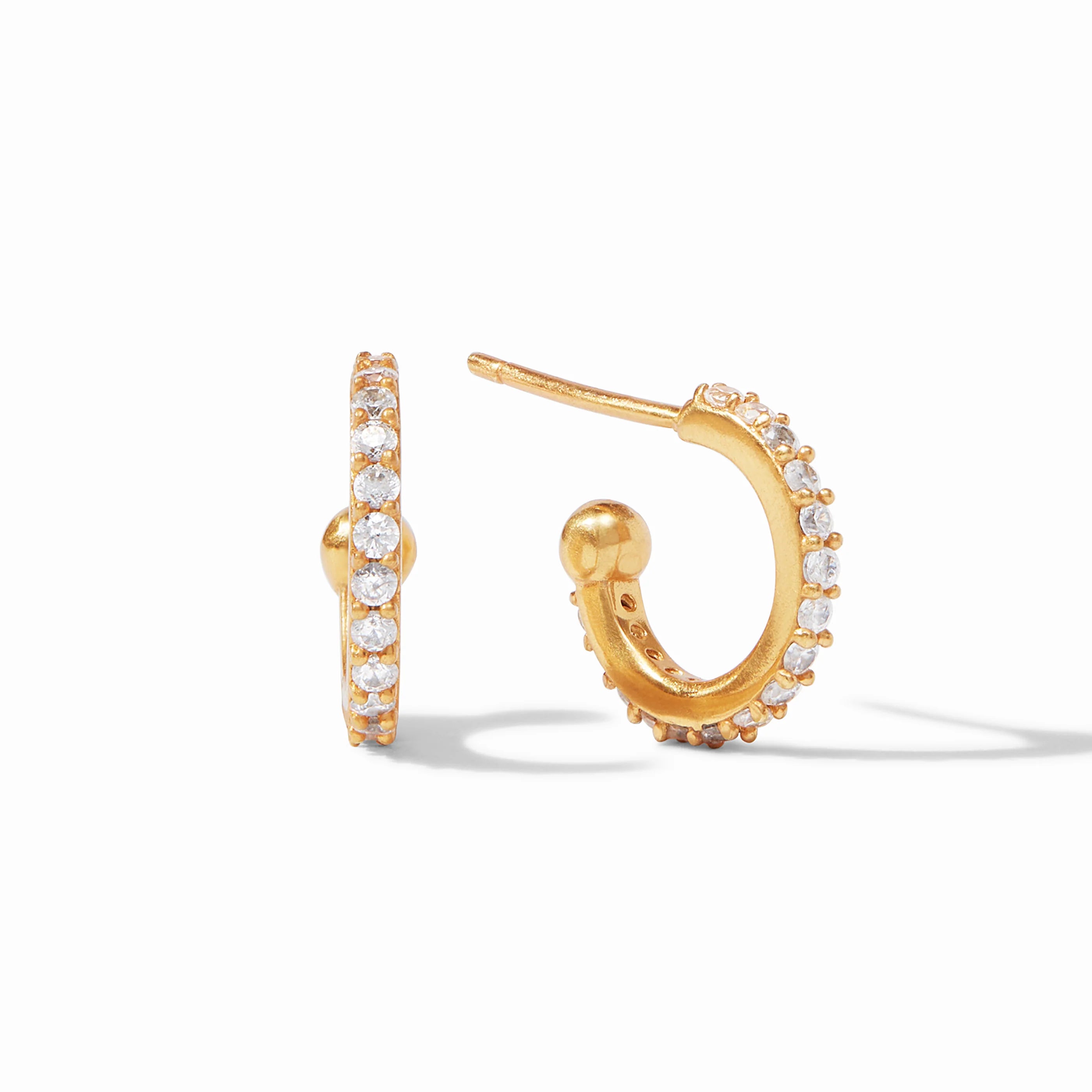 Esme Heart Hoop & Charm Earring Cubic Zirconia