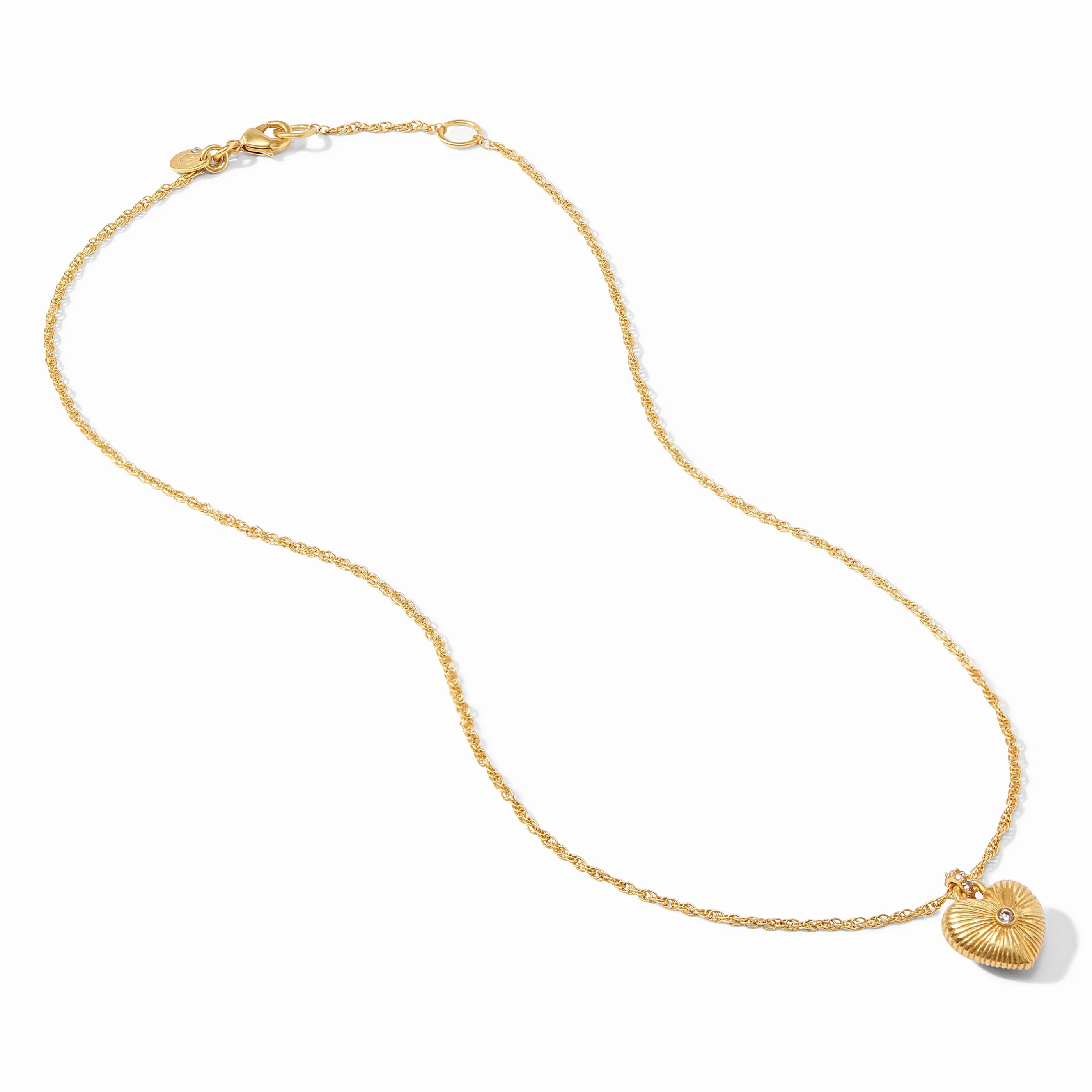 Esme Heart Solitare Necklace Cubic Zirconia