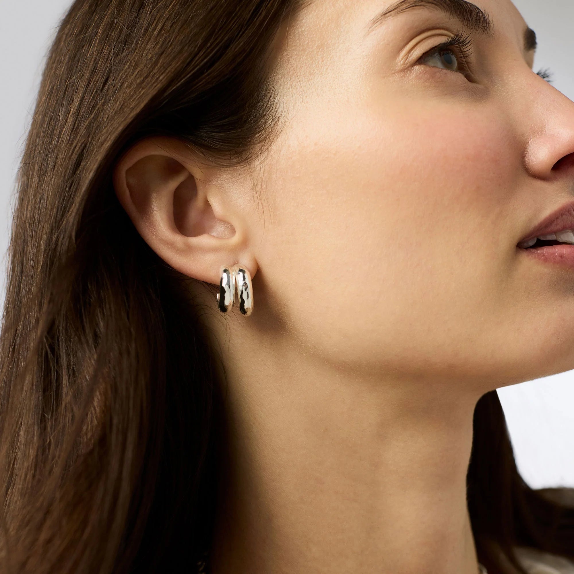 Havana Double Hoop in Silver