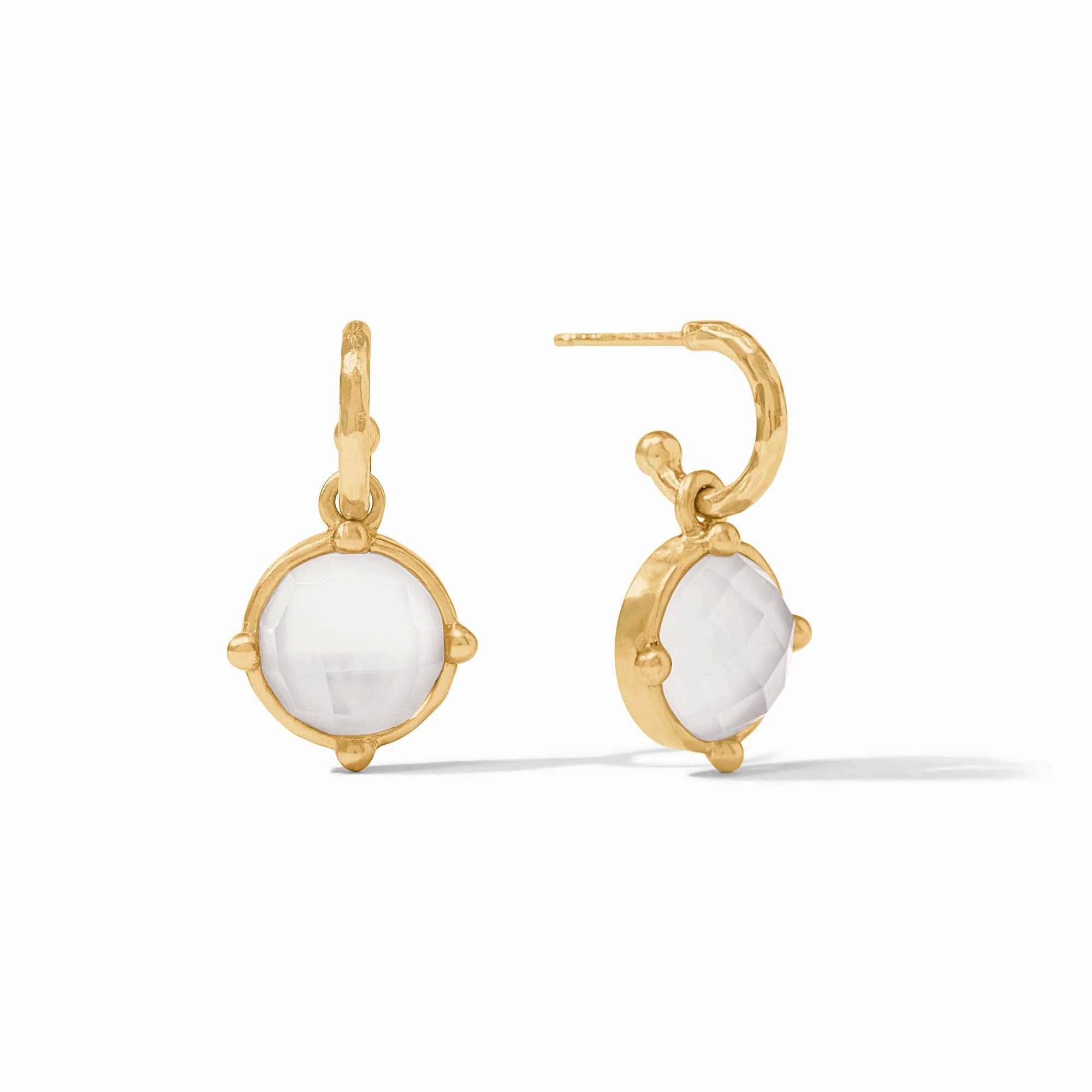 Honeybee Hoop & Charm Earring Clear Crystal