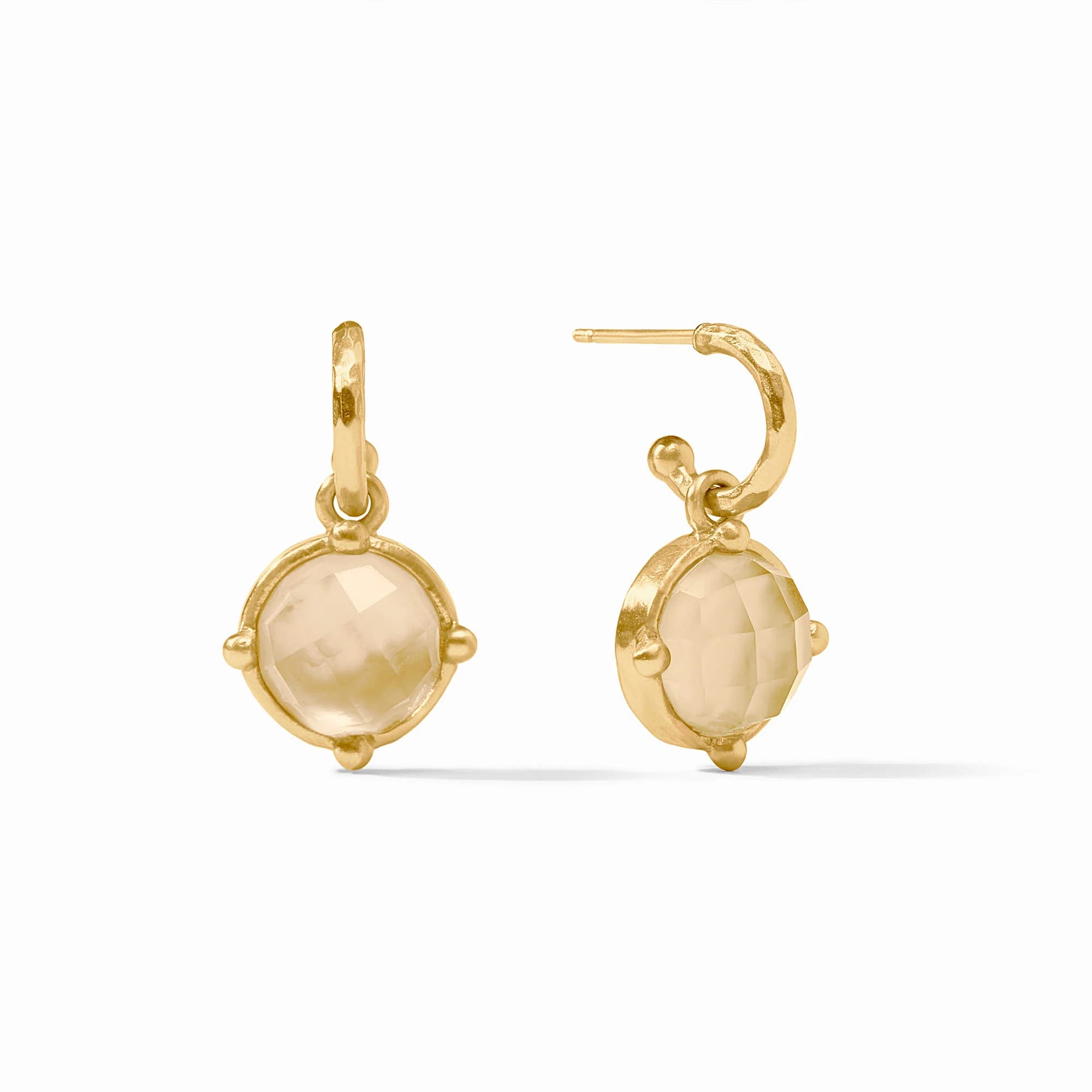 Honeybee Hoop & Charm Earring Iridescent Champagne