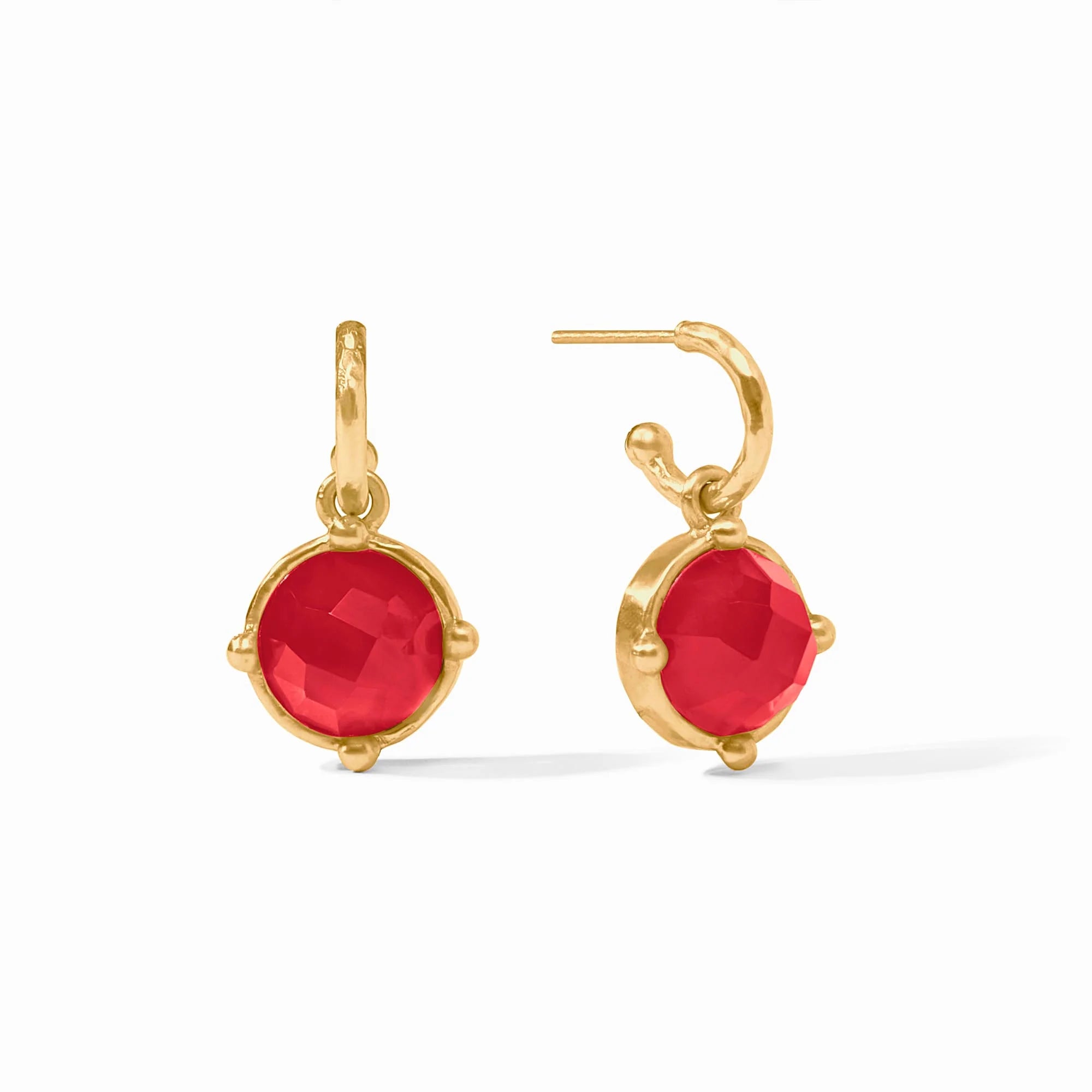 Honeybee Hoop & Charm Earring Iridescent Strawberry