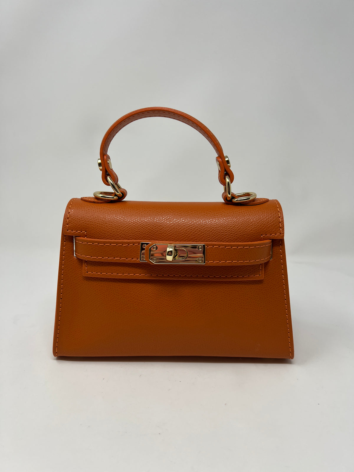 Mini Kallie Genuine Leather Bag in Orange