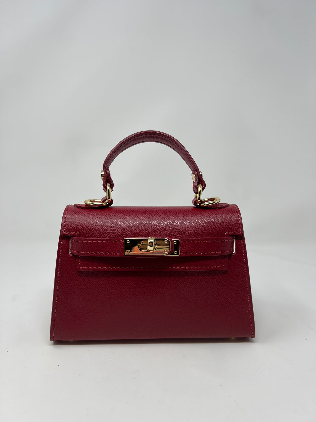 Mini Kallie Genuine Leather Bag in Red