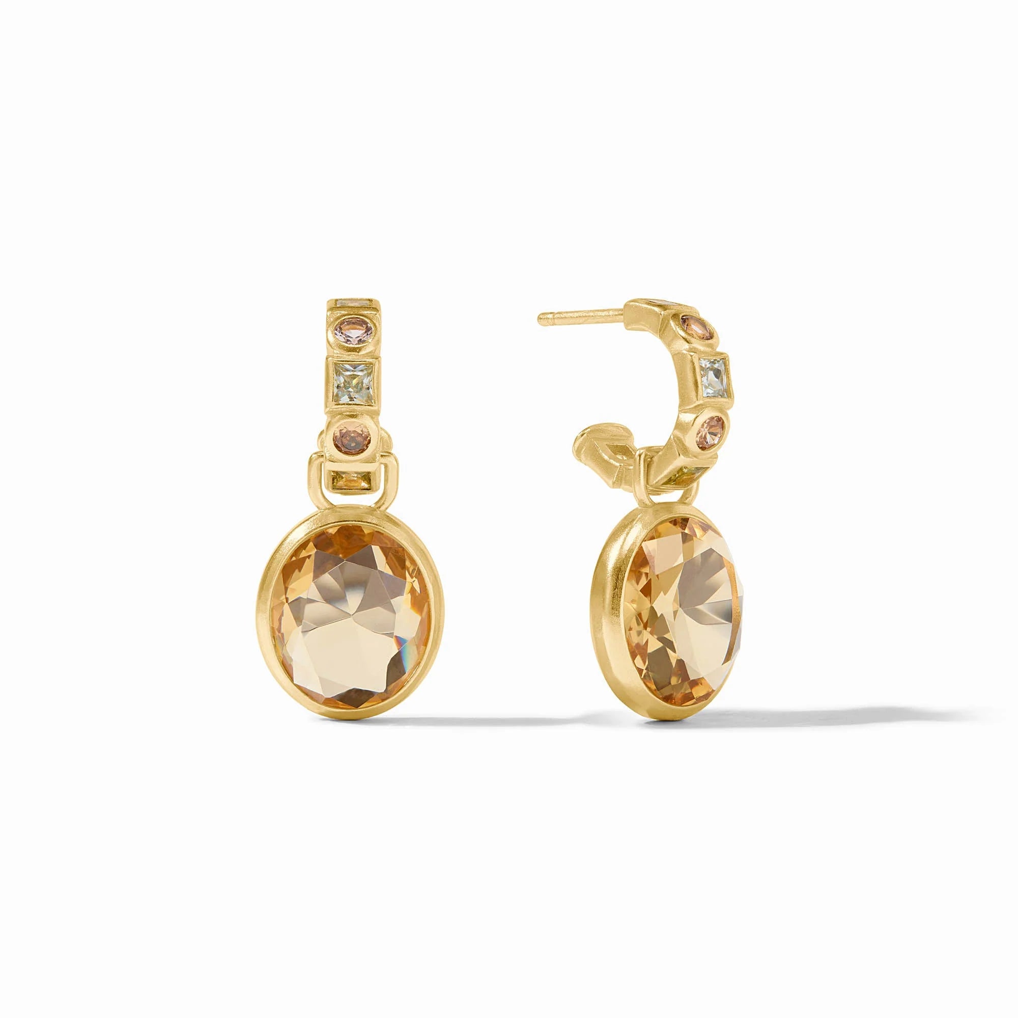 Jolie Hoop & Charm Earring Multi Stone