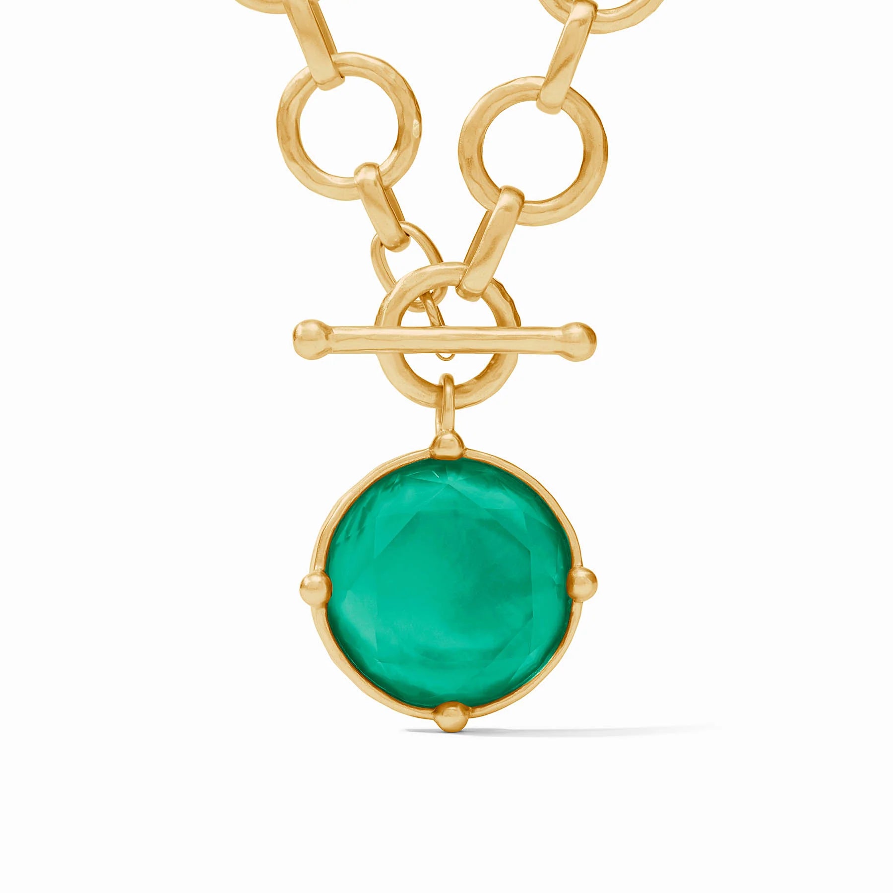 Honeybee Statement Necklace Iridescent Emerald Green