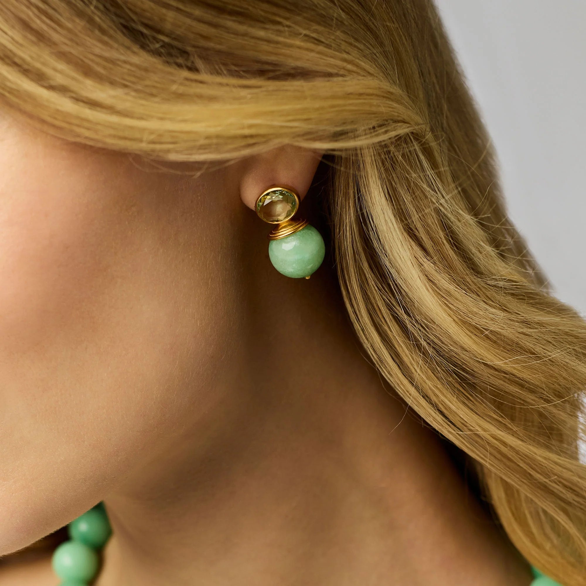 Portofino Earring Aqua Jade