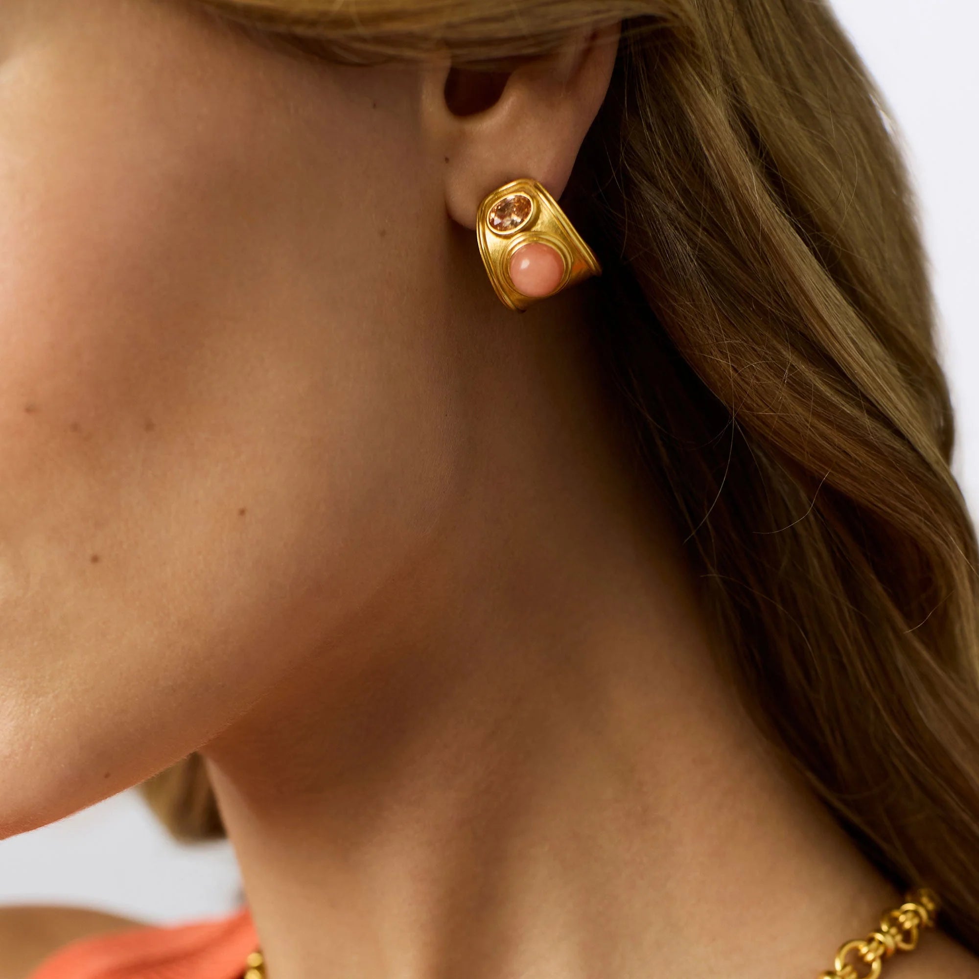 Portofino Stone Hoop Aqua Jade