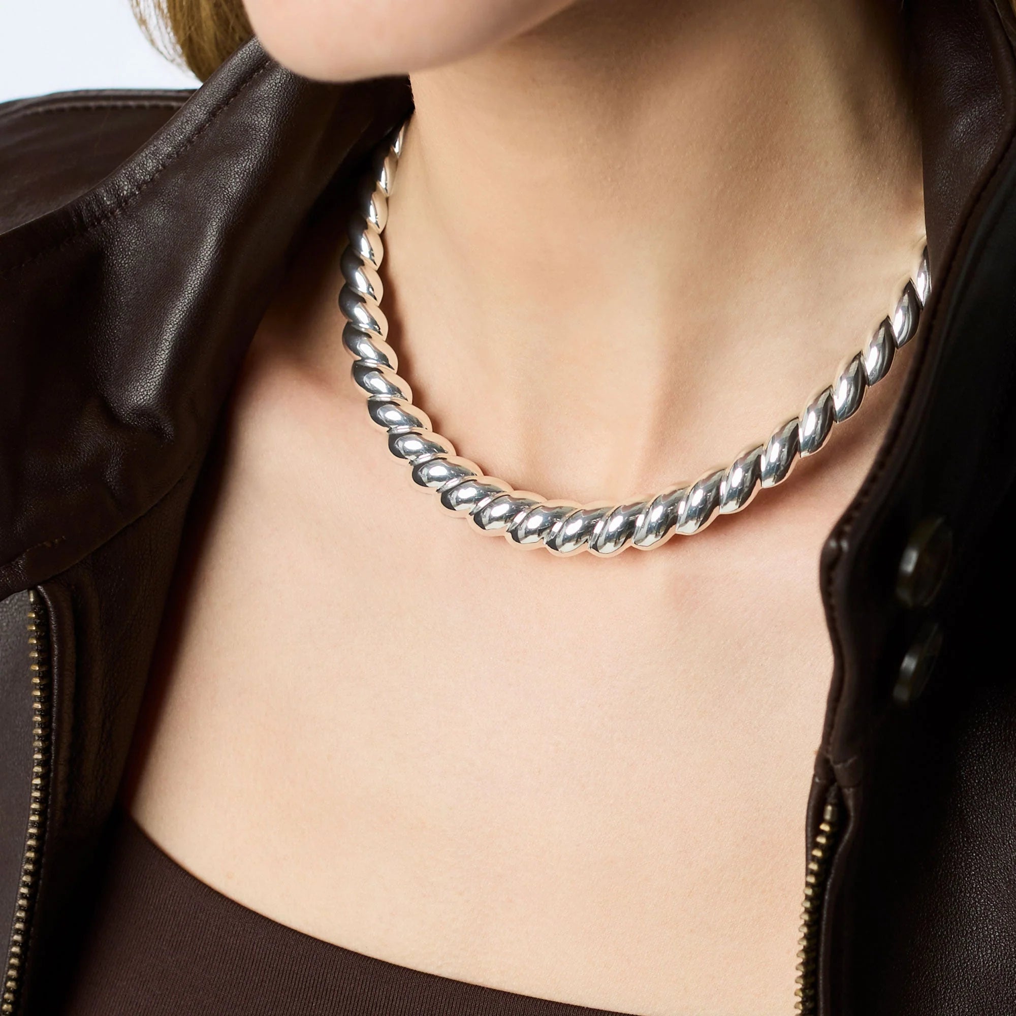 Ravello Collar Necklace in Silver