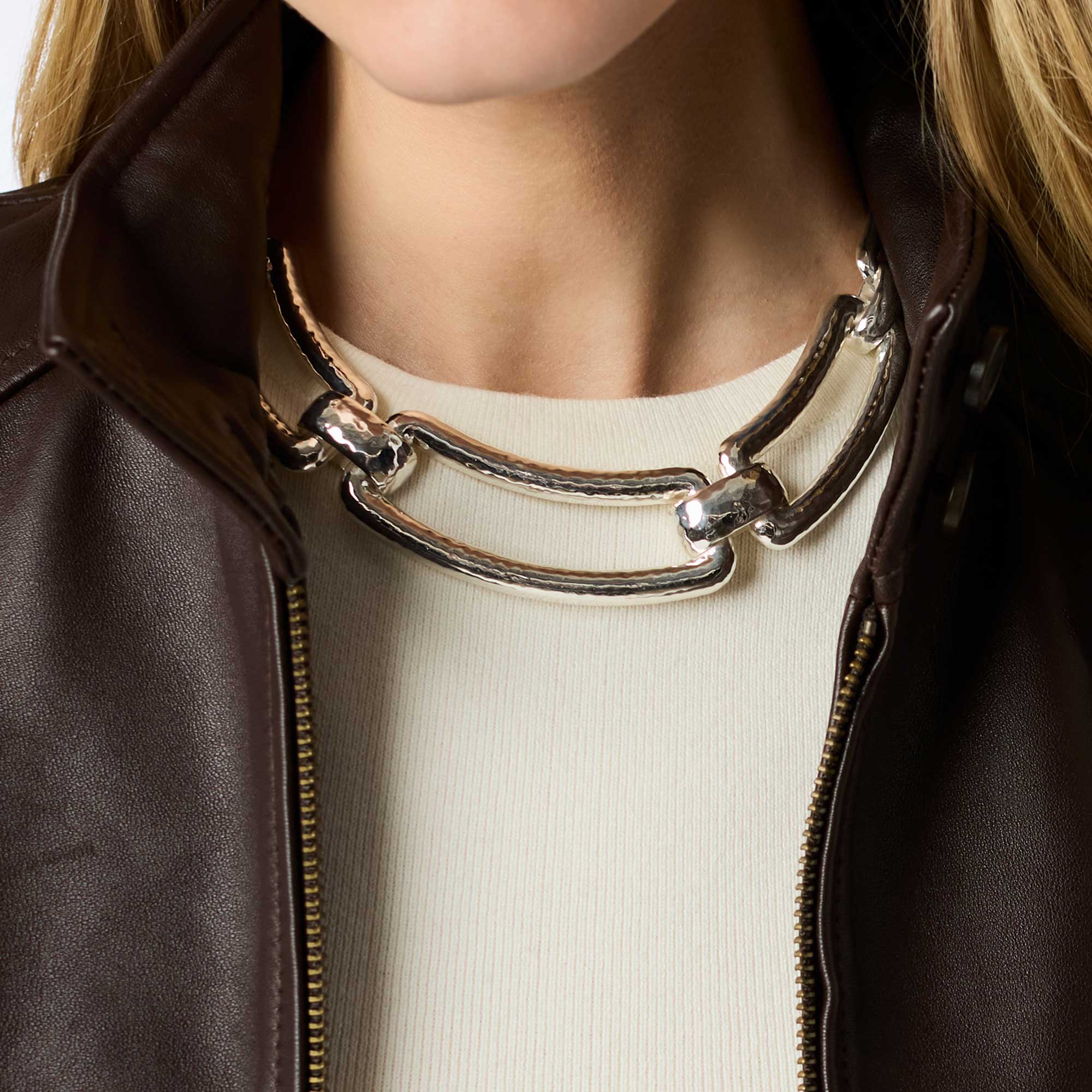 Sahara Collar Necklace in Silver