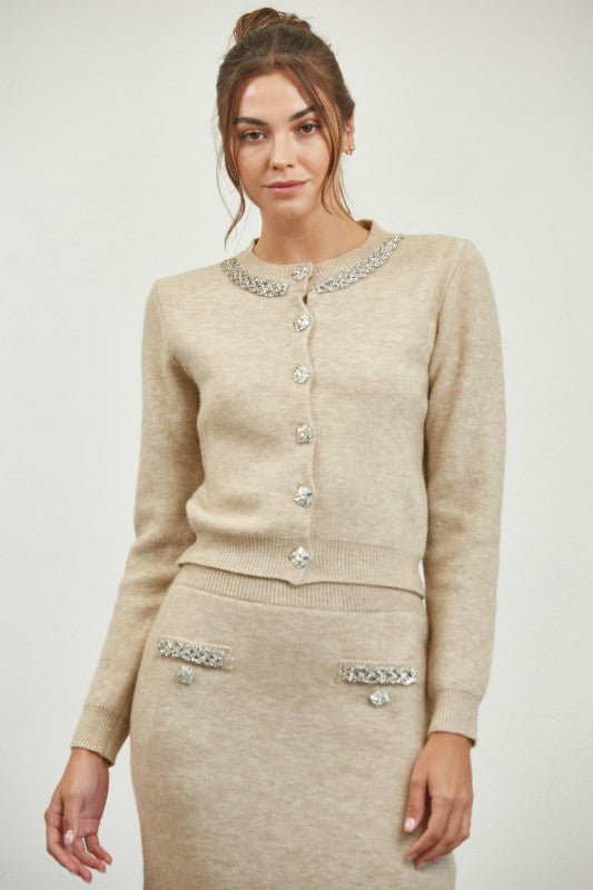 Claire Embellished Knit Cardigan