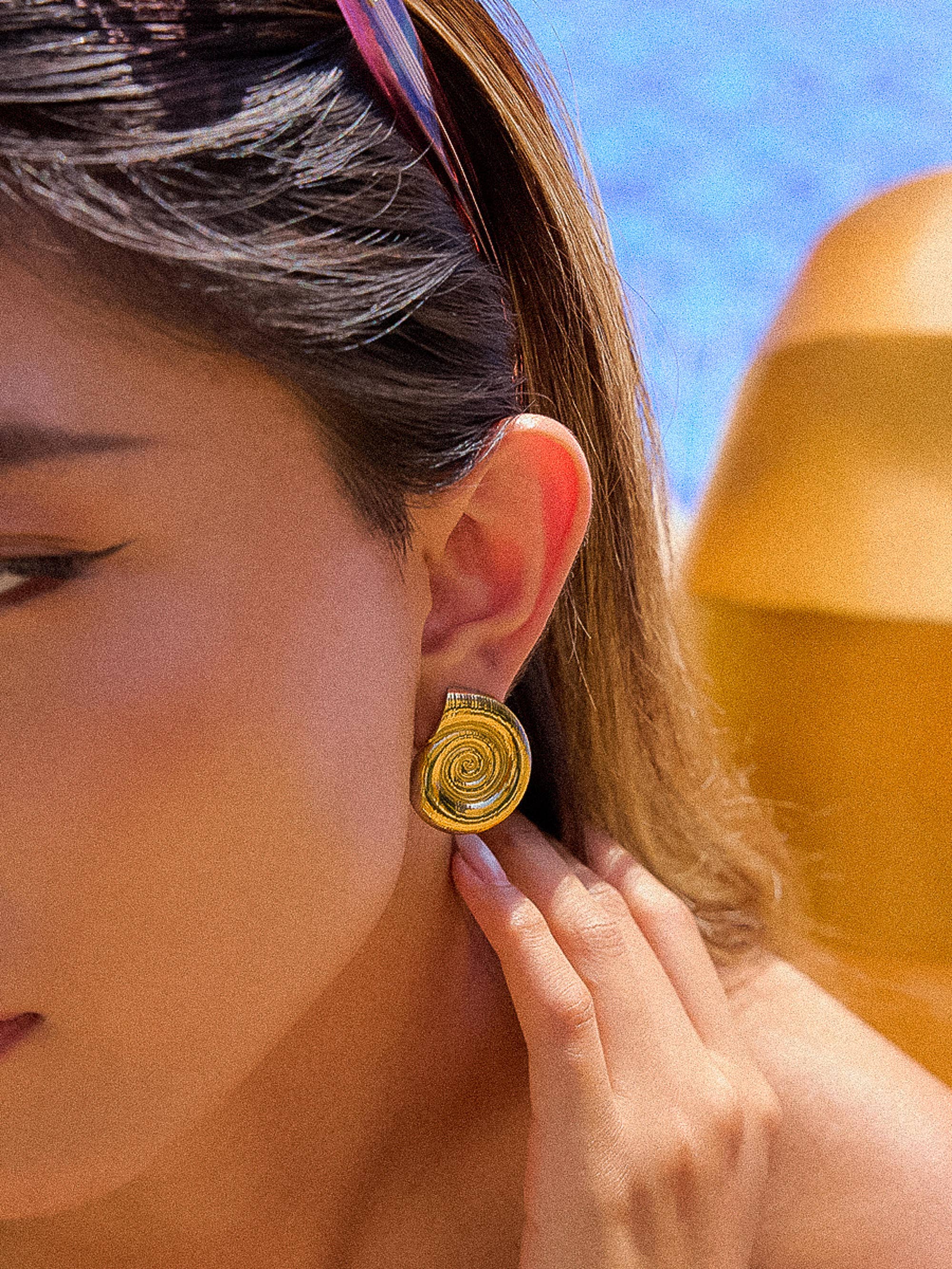 Seashell Statement Studs