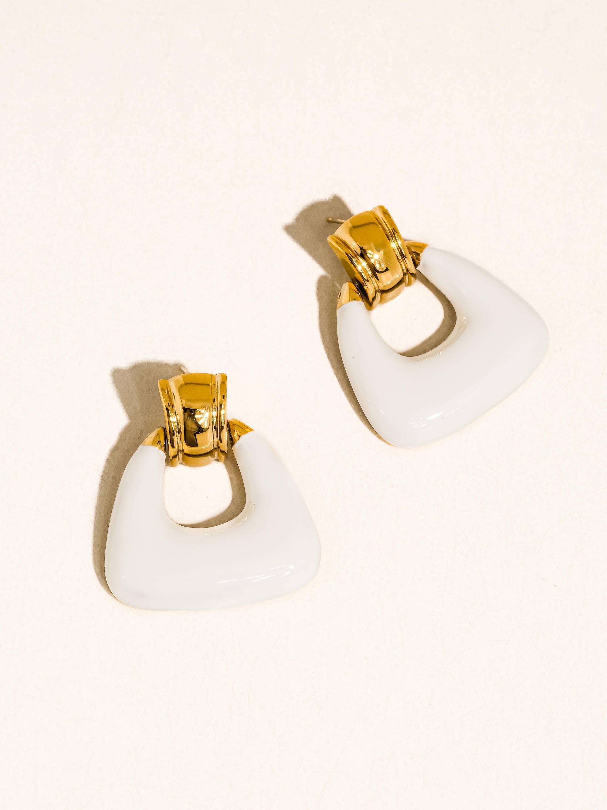 Charlie Enamel Doorknocker Earrings