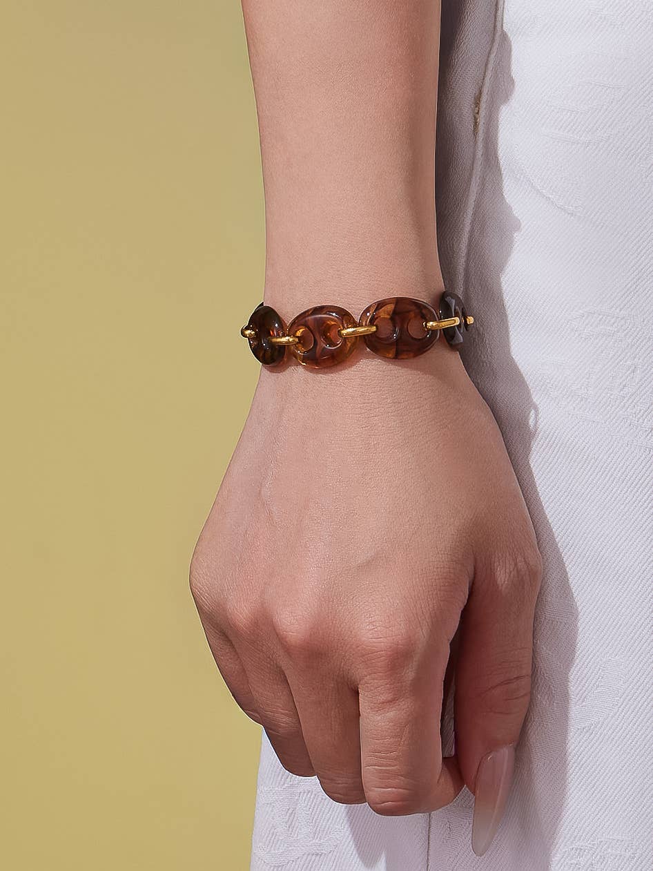 Sienna Chunky Resin Link Bracelet