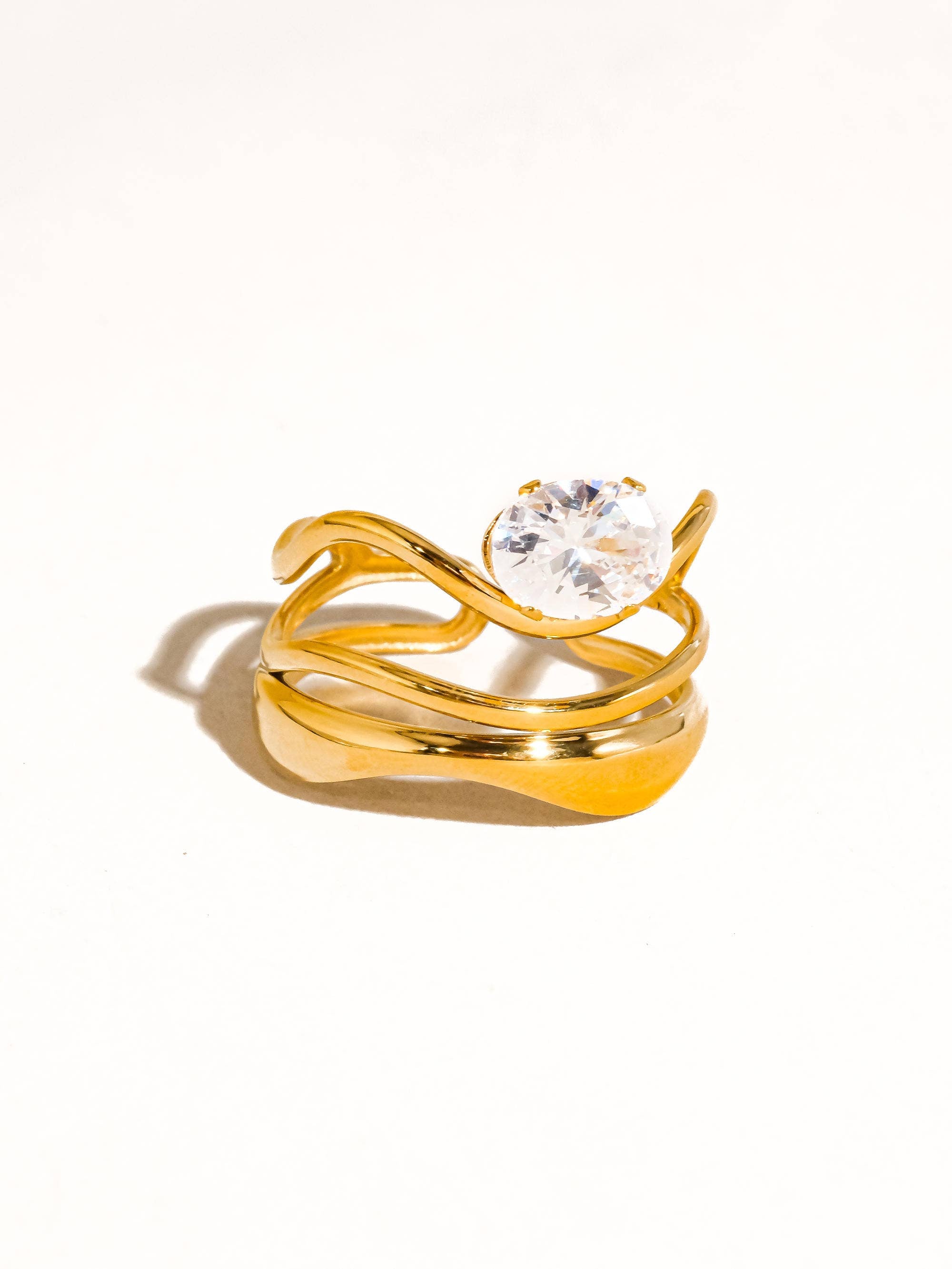 Isadora Abstract CZ Ring - Size 7