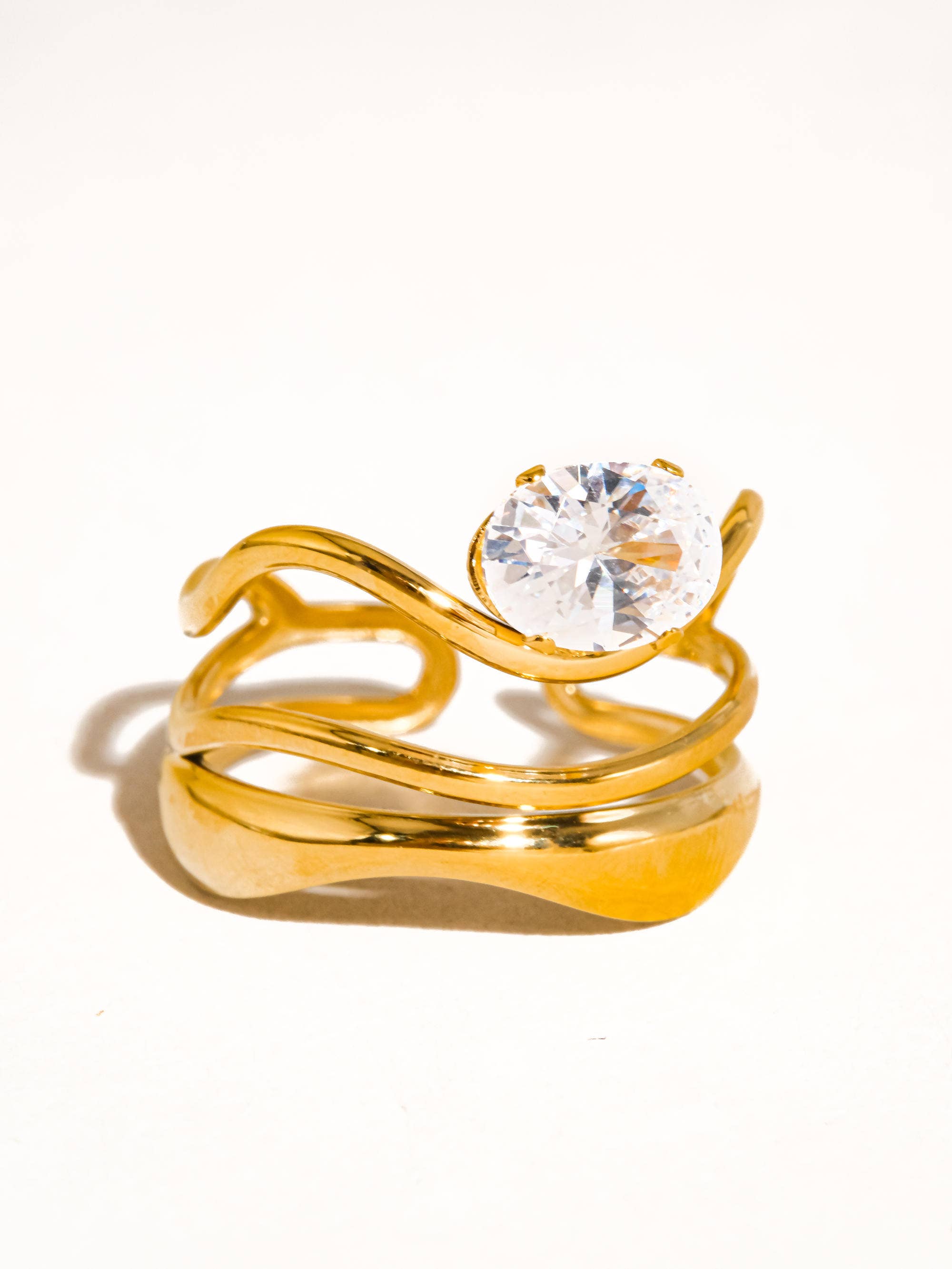 Isadora Abstract CZ Ring - Size 7
