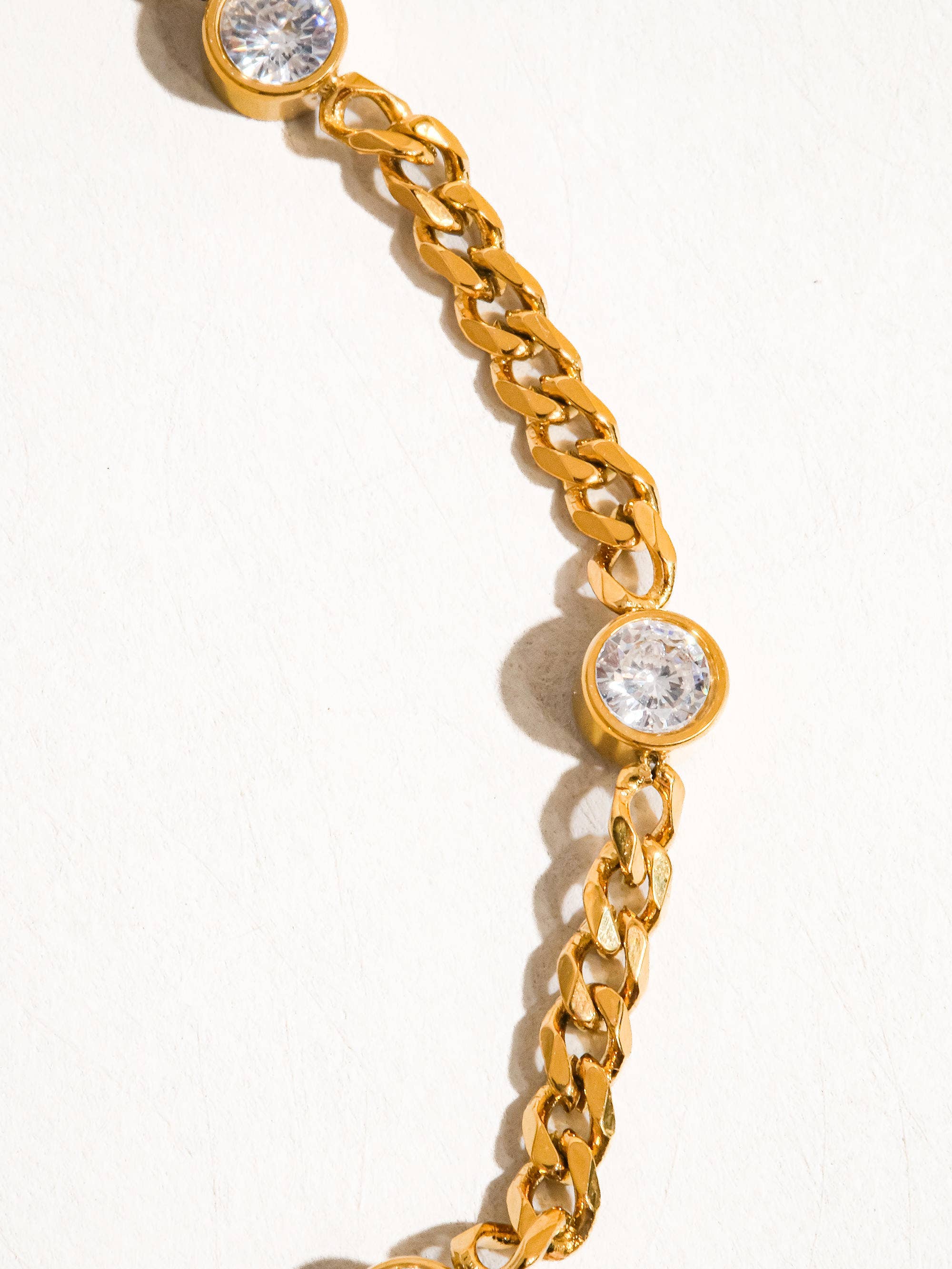 Oriana CZ Station Chain Bracelet