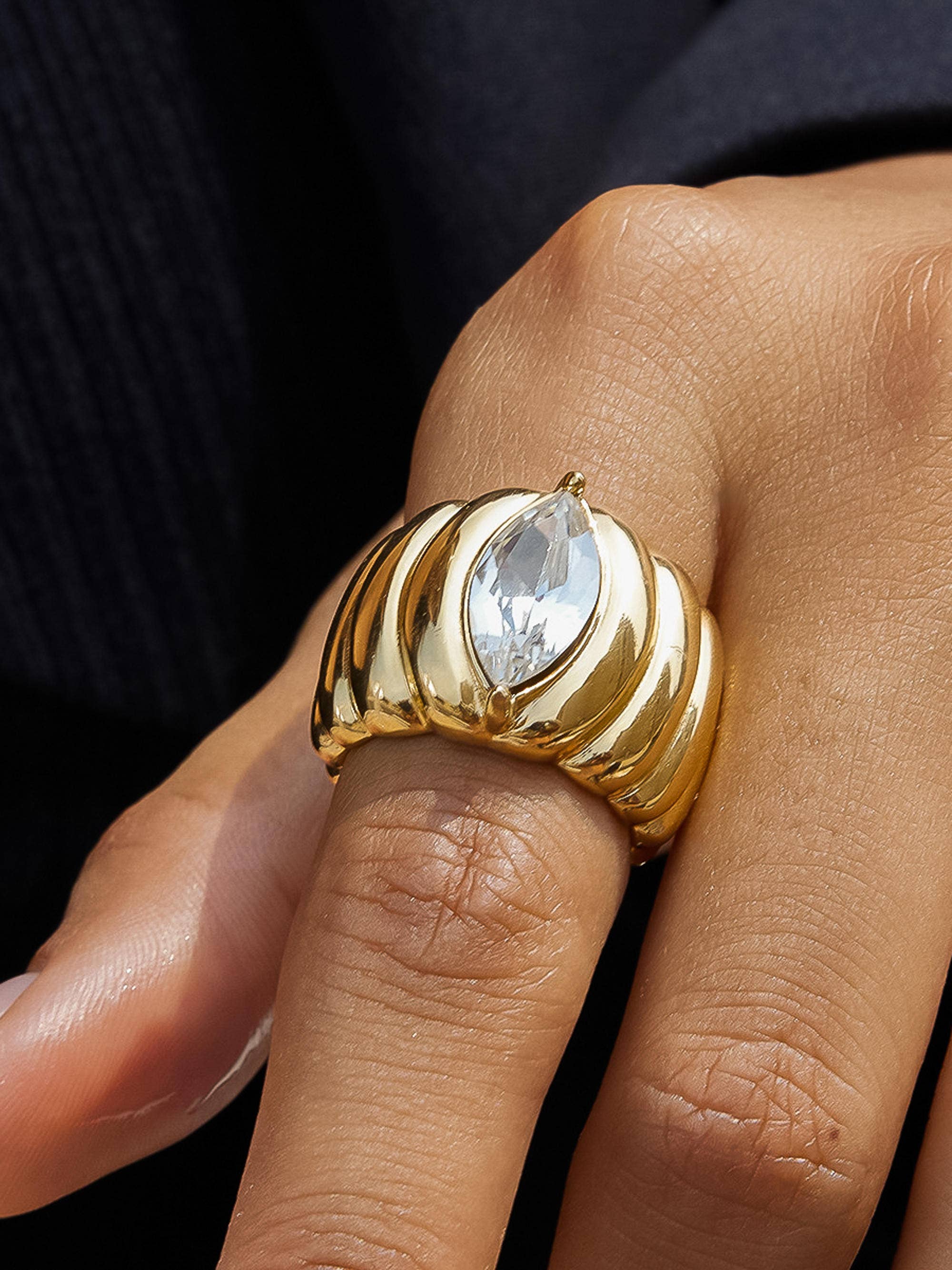 Brielle Marquise Statement Ring - Size 7